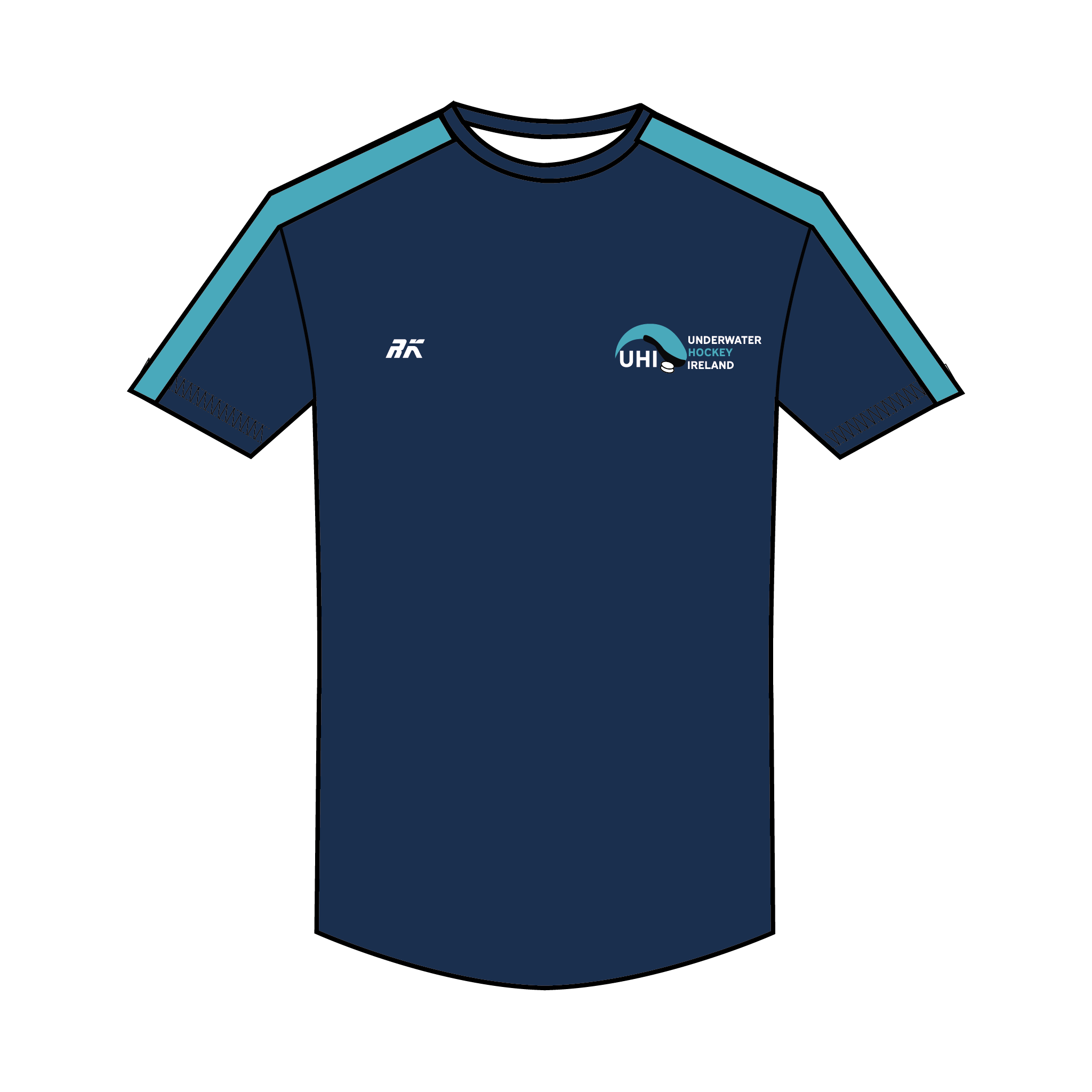 Underwater Hockey Ireland Bespoke Gym T-Shirt 3