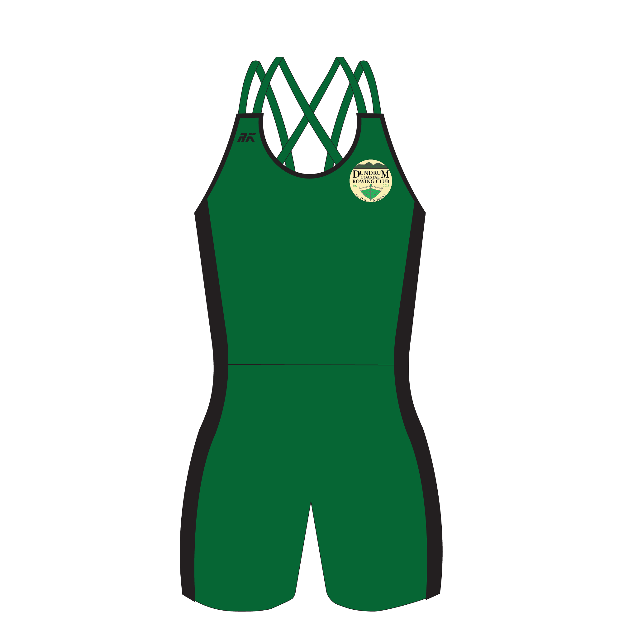 Dundrum Coastal Rowing Club Green Strappy AIO