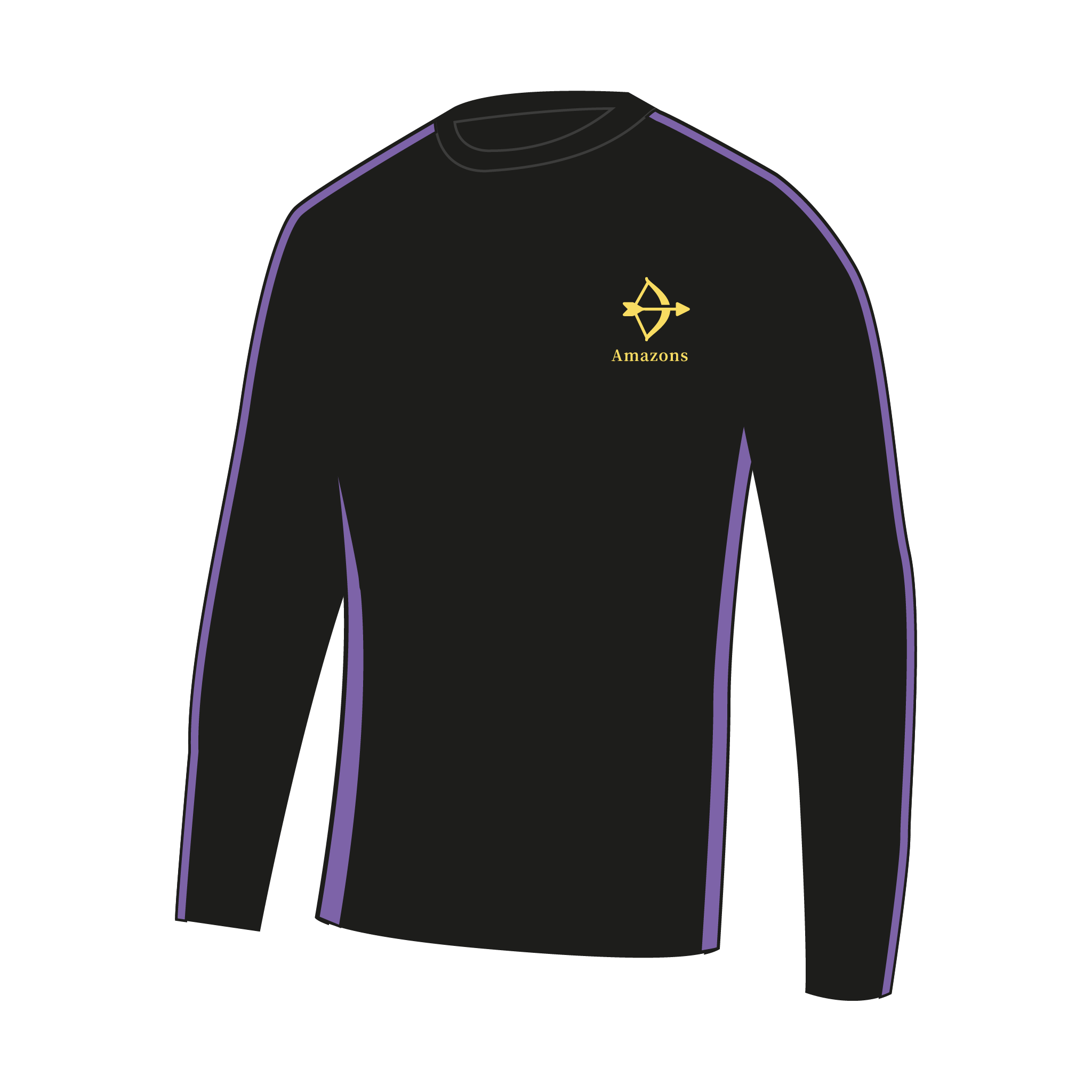 Jesus College Amazons Bespoke Long Sleeve Gym T-Shirt