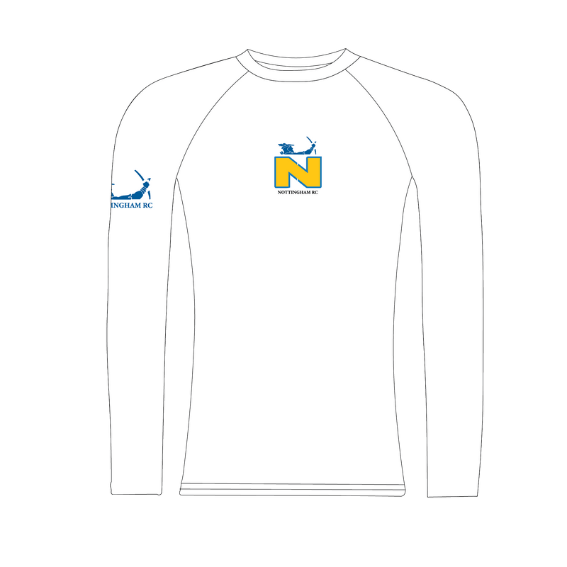 Nottingham Rowing Club Juniors White Long Sleeve Base Layer