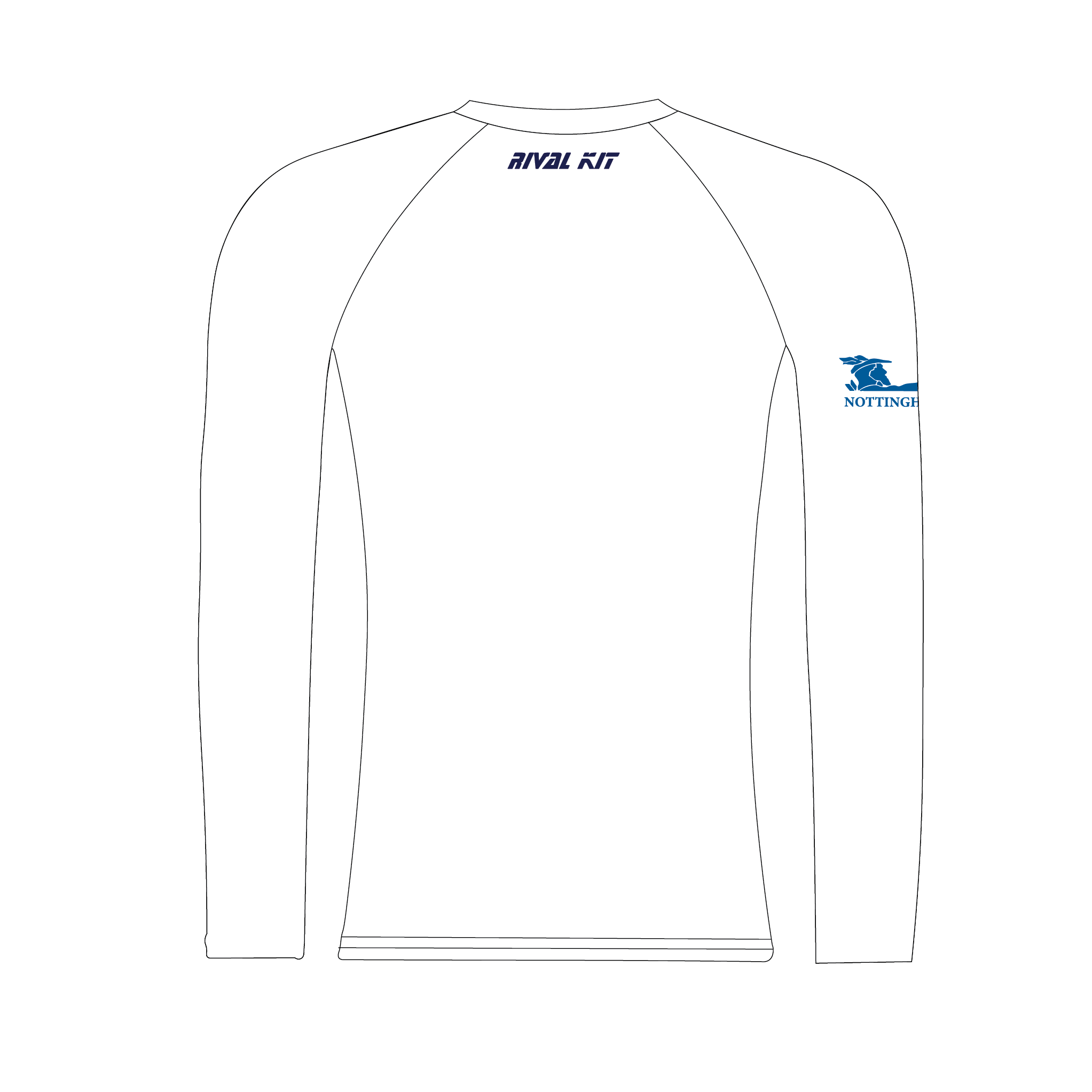 Nottingham Rowing Club Juniors White Long Sleeve Base Layer