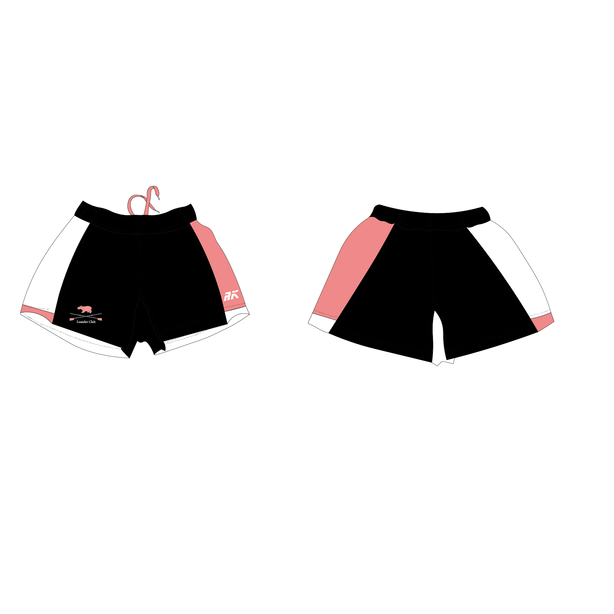 Leander Club Men's Squad Pink and White Rugby Shorts