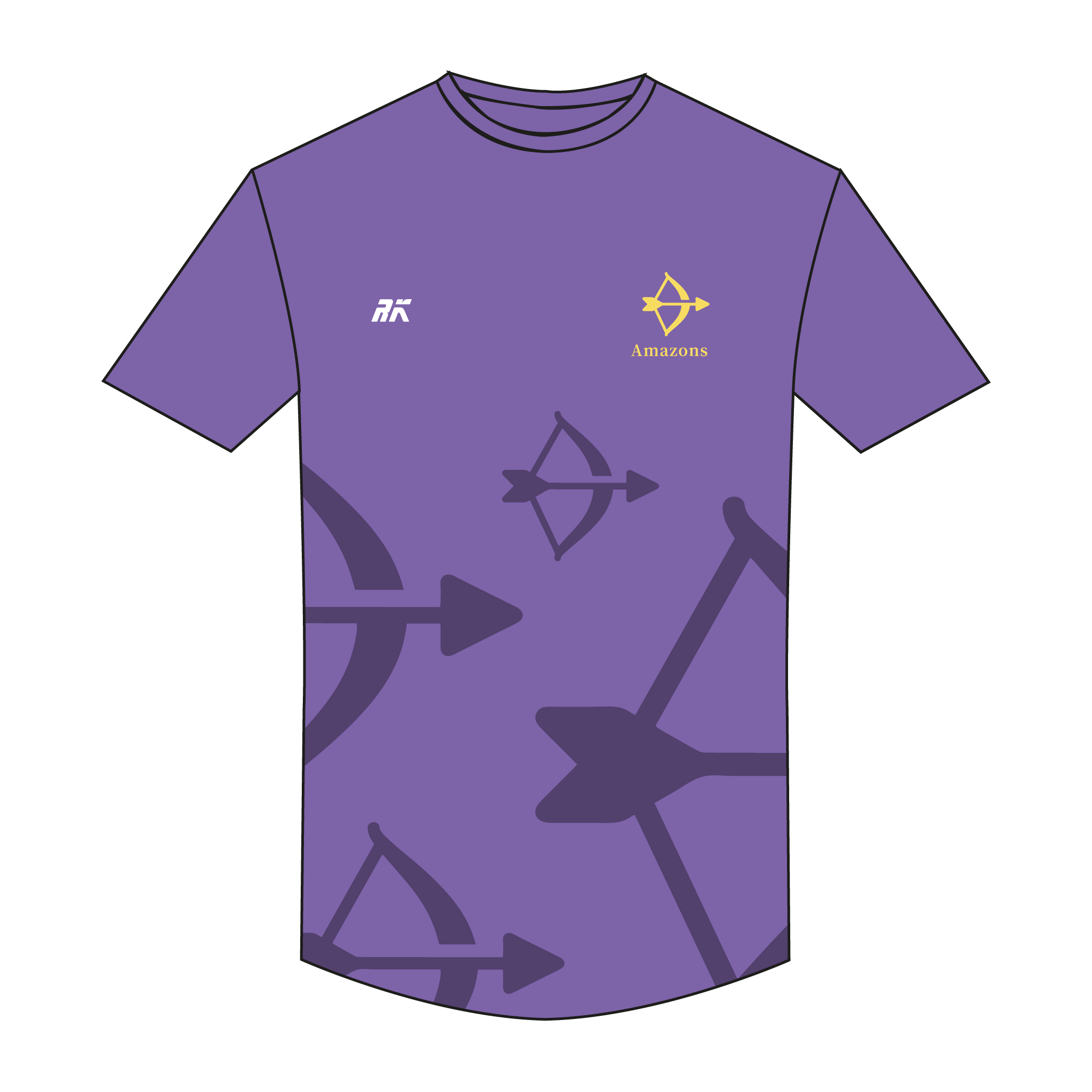 Jesus College Amazons Bespoke Short Sleeve Gym T-Shirt 2
