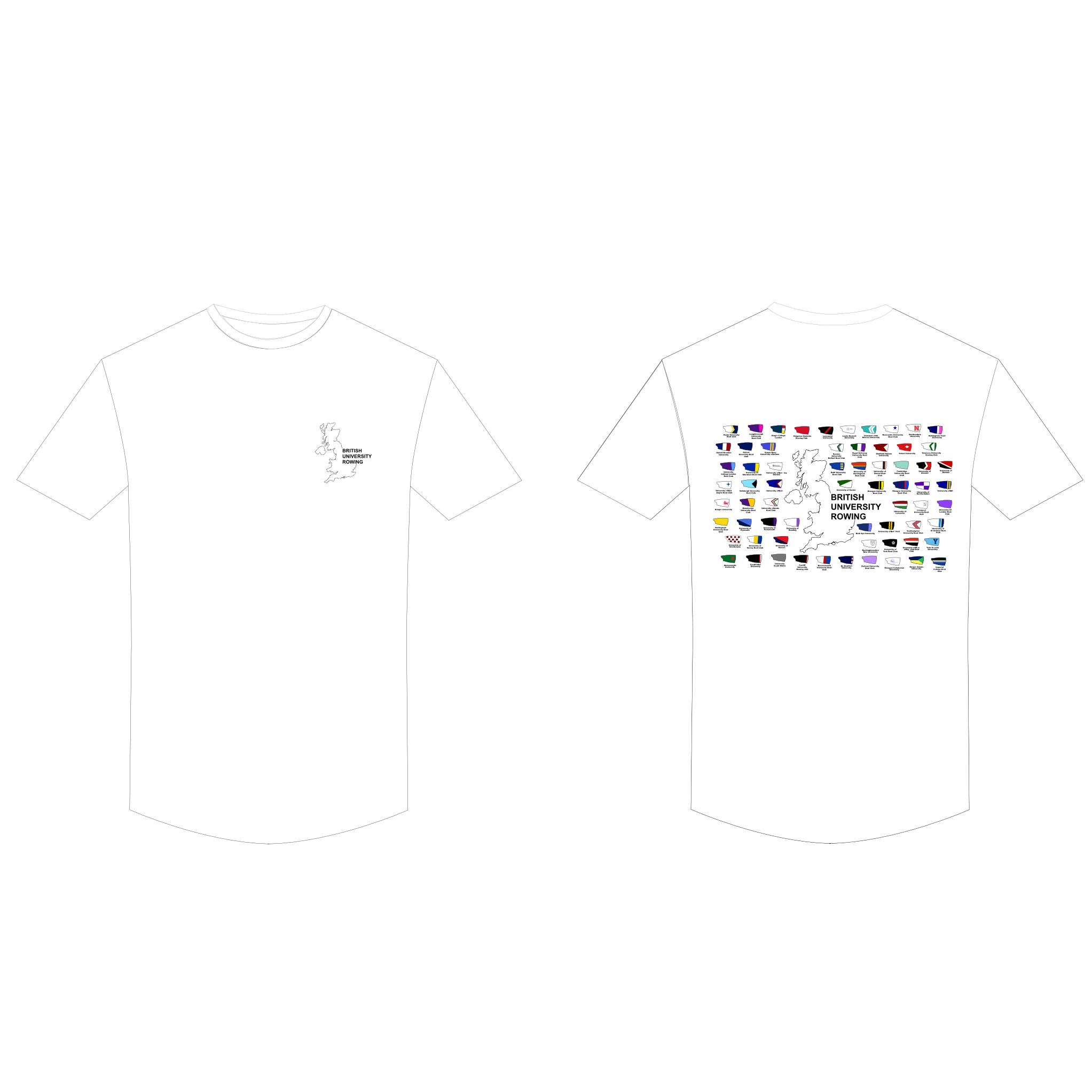British university rowing short sleeve white