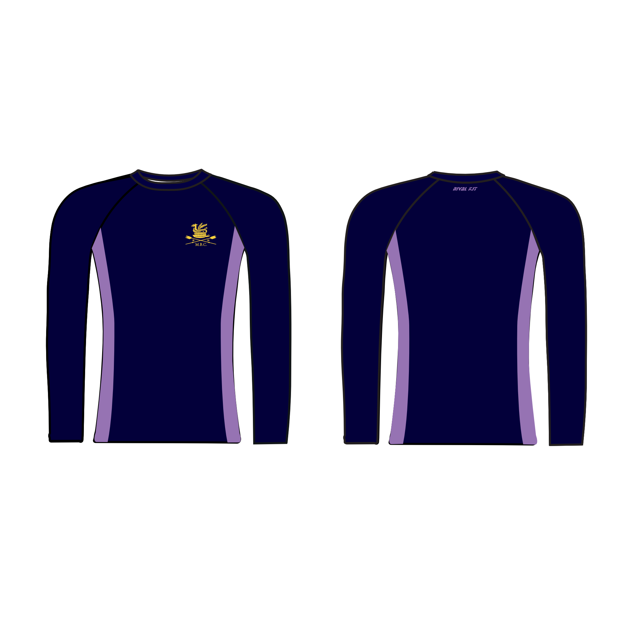 Magdalene College Boat Club Navy Long Sleeve Baselayer