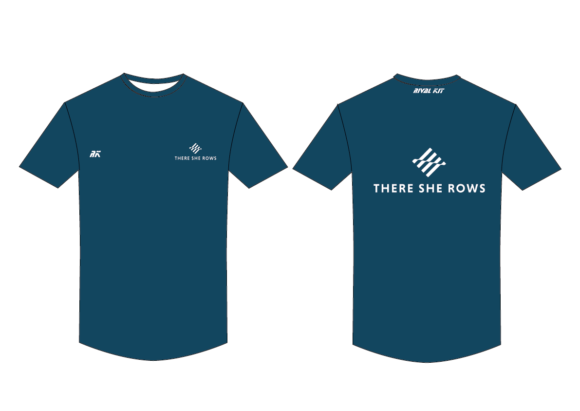There She Rows Casual Navy T-Shirt