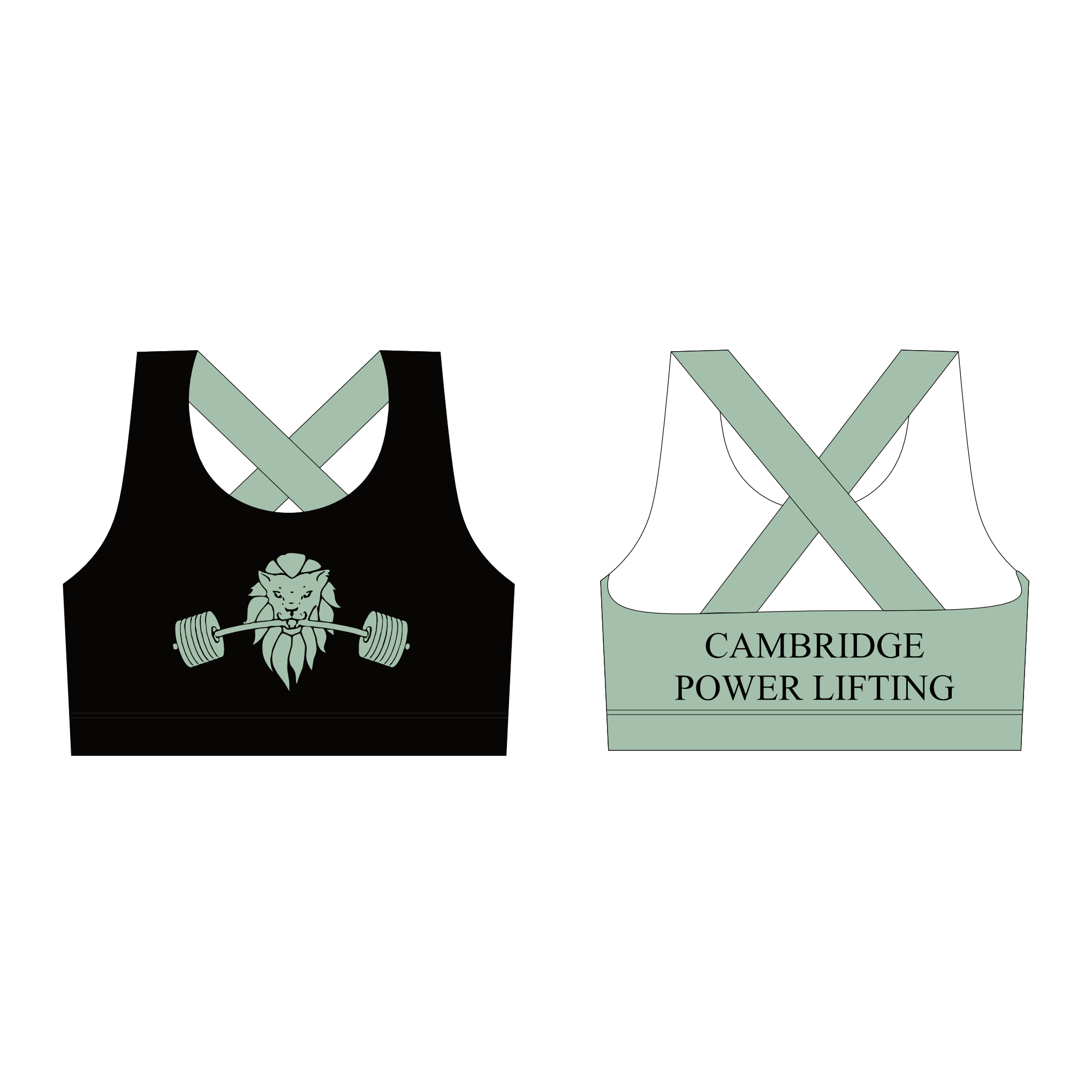 Cambridge Powerlifting Cross back Bra