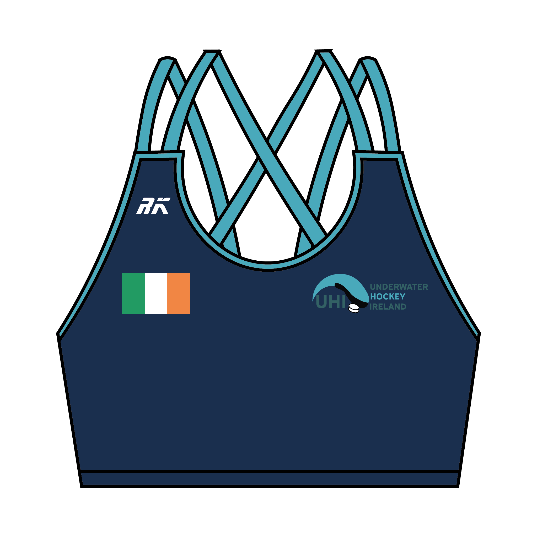 Underwater Hockey Ireland Strappy Sports Bra