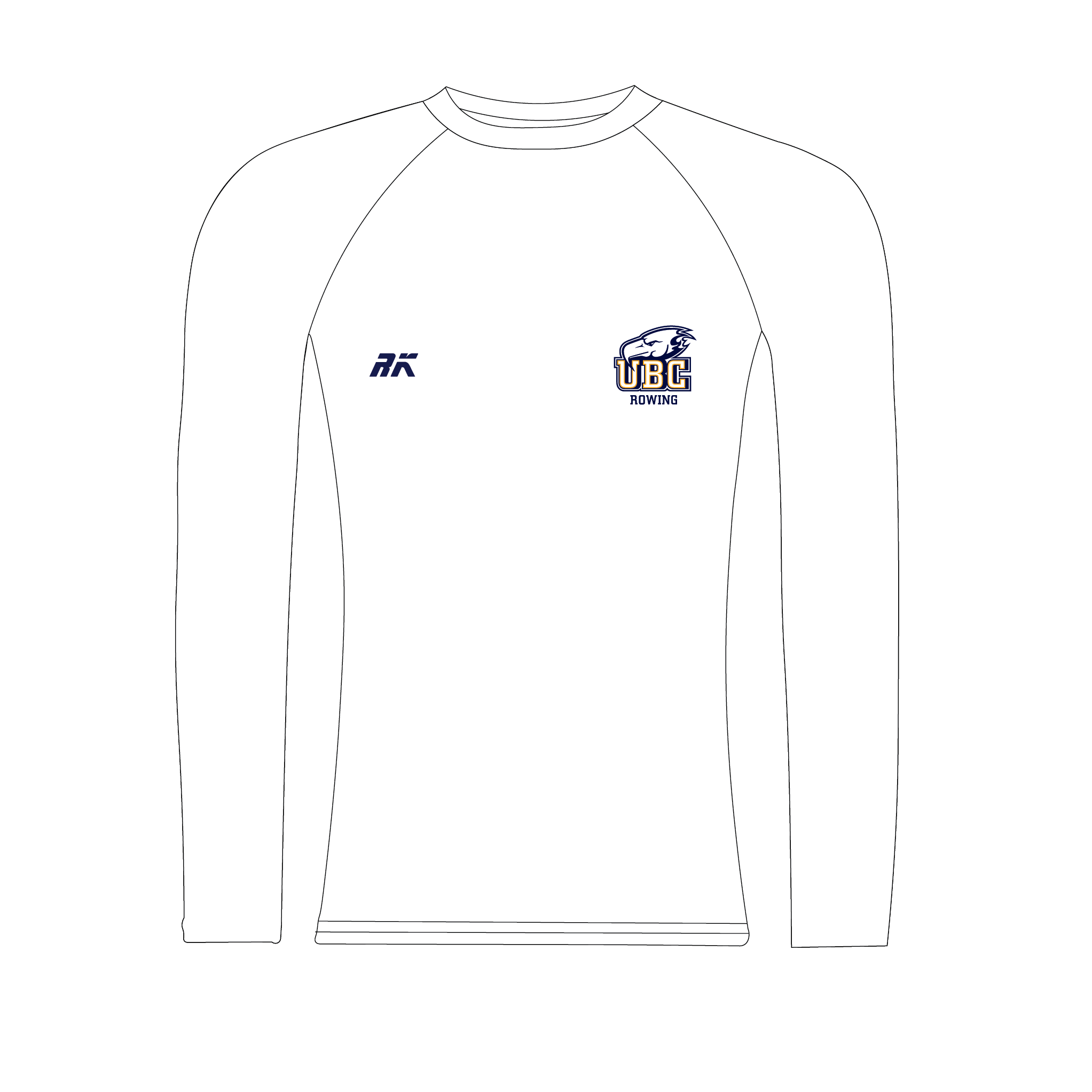 University of British Columbia Rowing Long Sleeve Base Layer