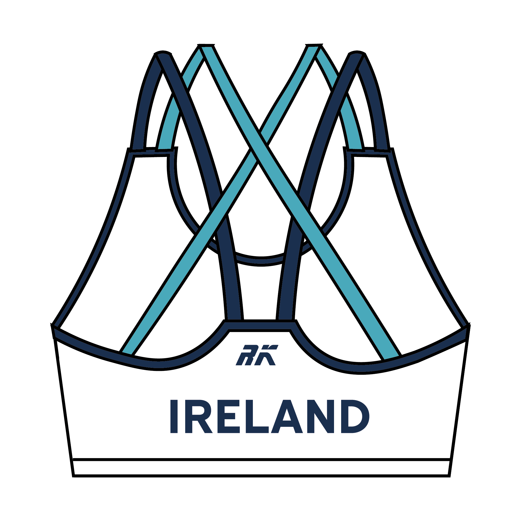 Underwater Hockey Ireland Strappy Sports Bra 2