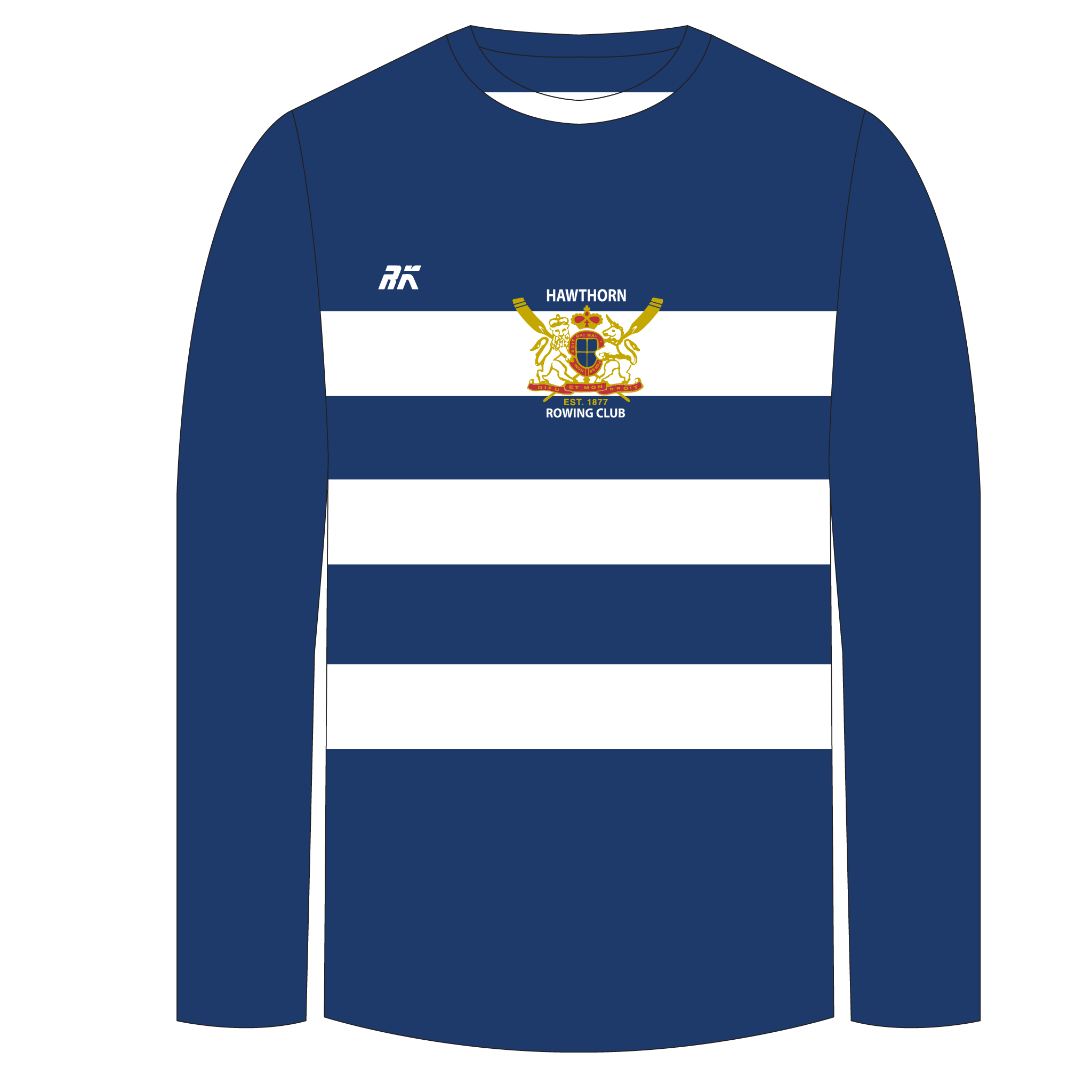 Hawthorn Rowing Club Bespoke Long Sleeve Gym T-Shirt