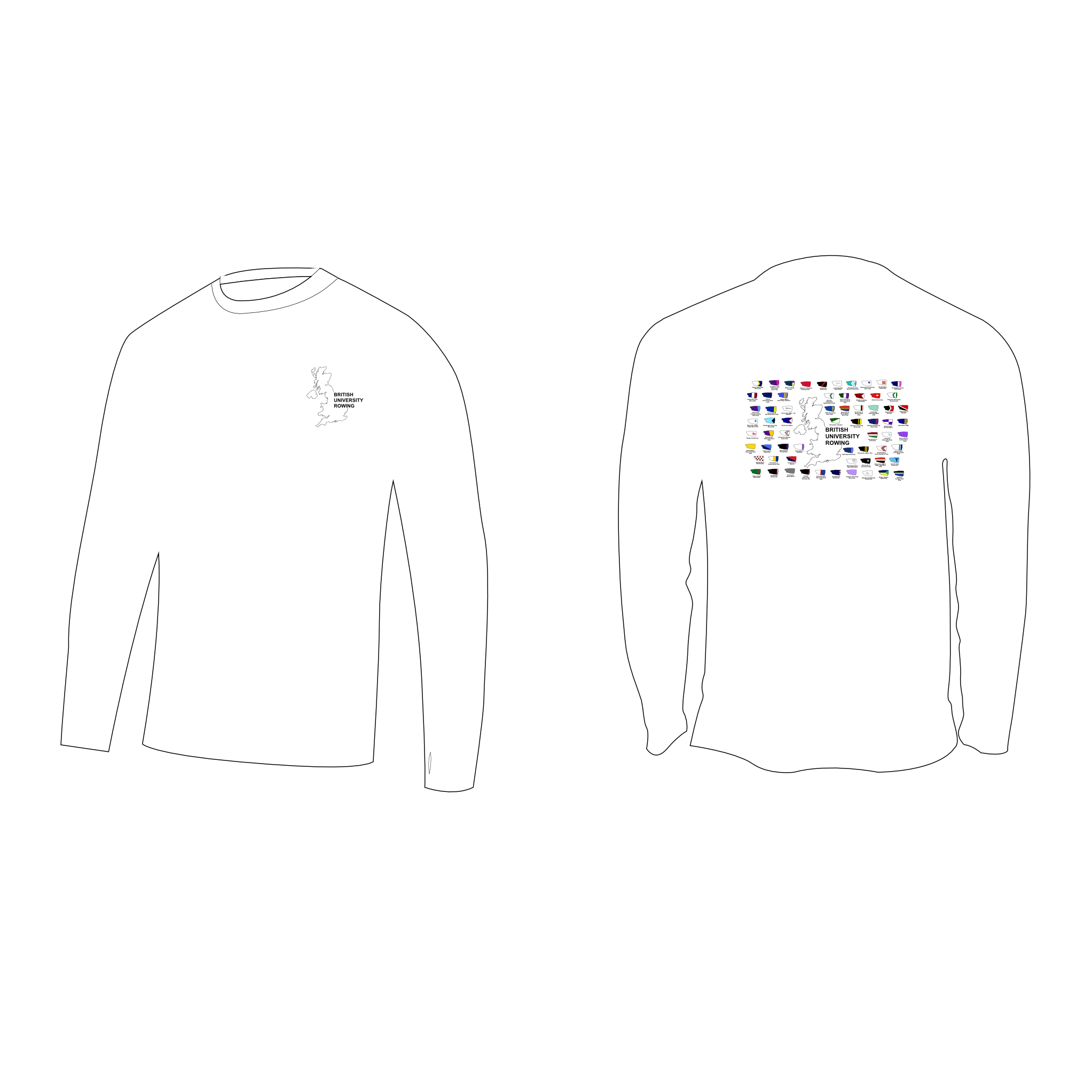 BRITISH UNI cotton Long sleeve WHITE