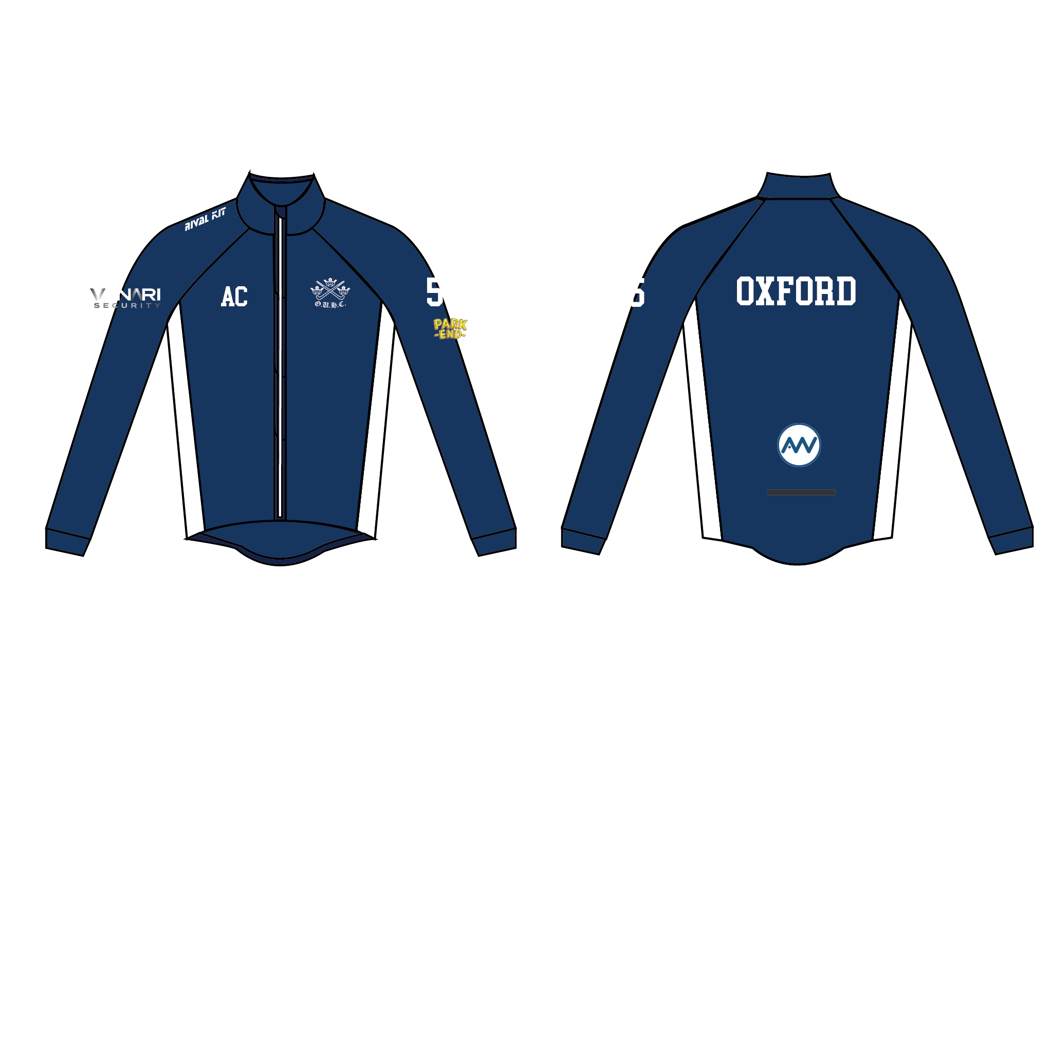 Oxford University Hockey Club Blues Varsity Full Zip Splash Jacket