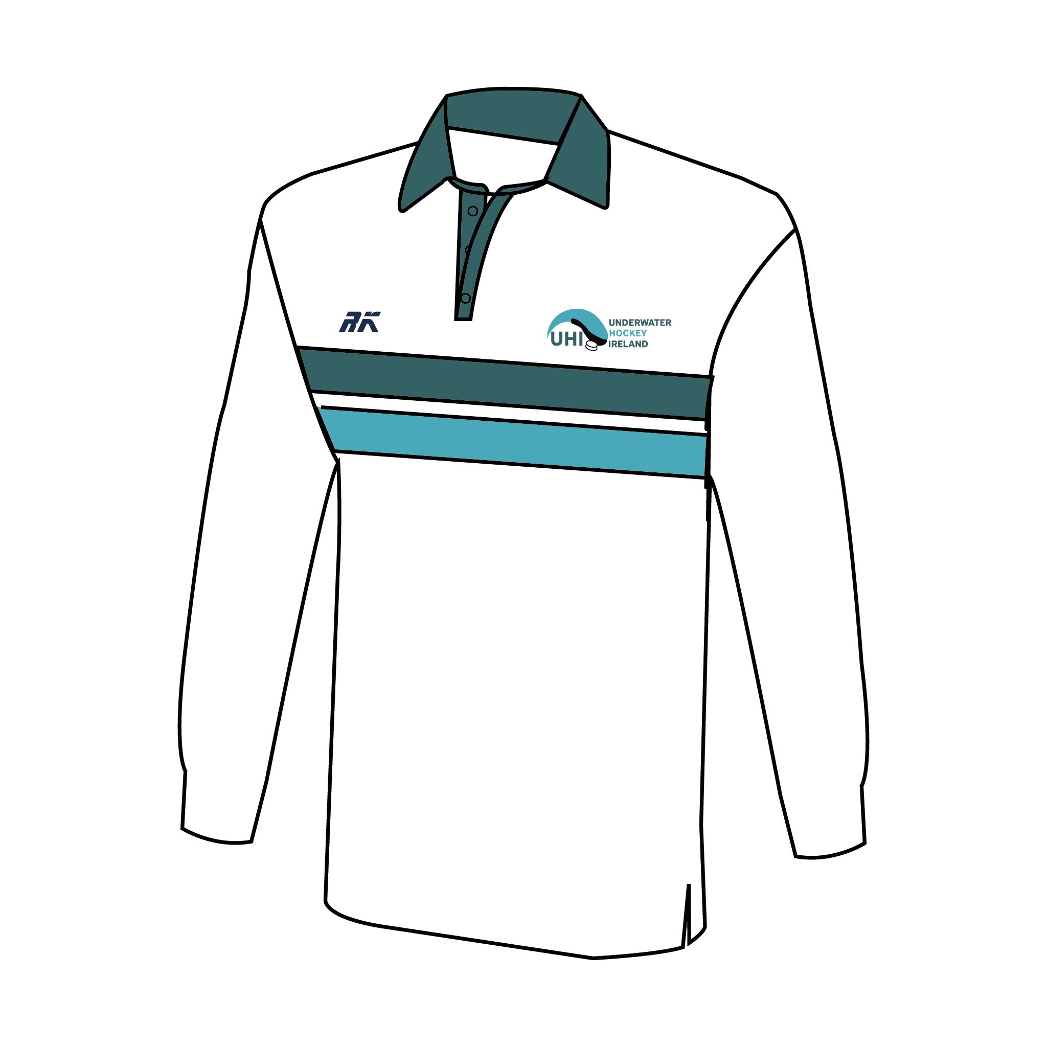 Underwater Hockey Ireland Rugby Shirt 2