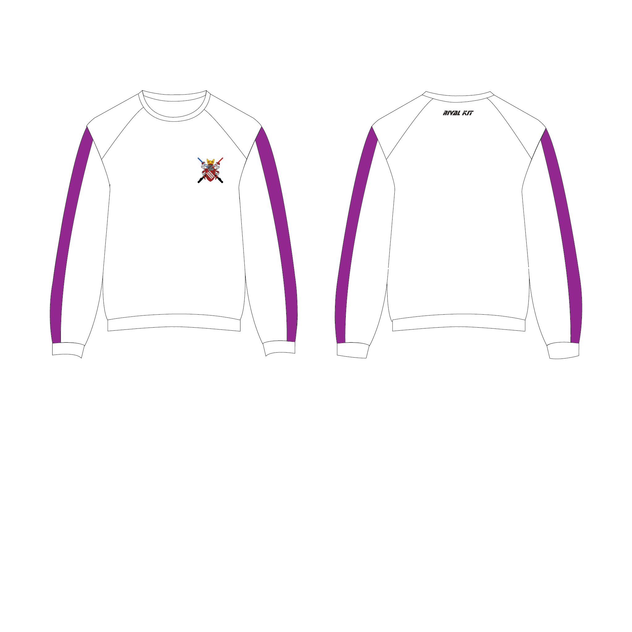 Grey College Star Wars Appreciation Society Sweatshirt PURPLE WHITE