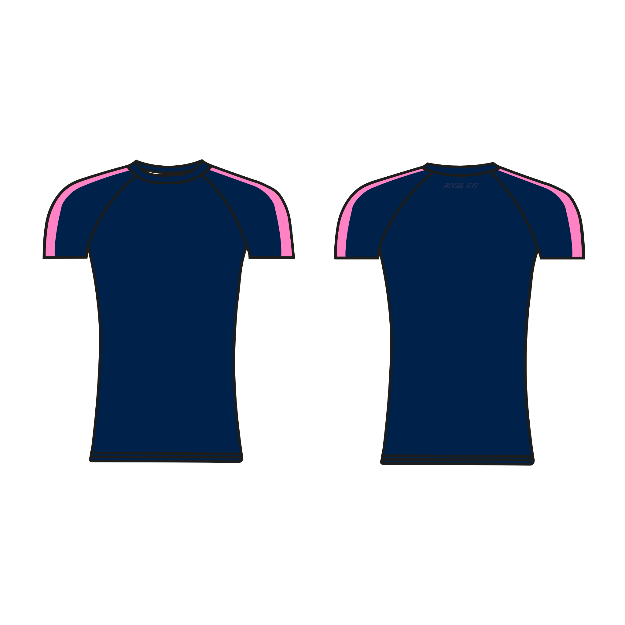 Rival Pink Stripe Short Sleeve Base-Layer