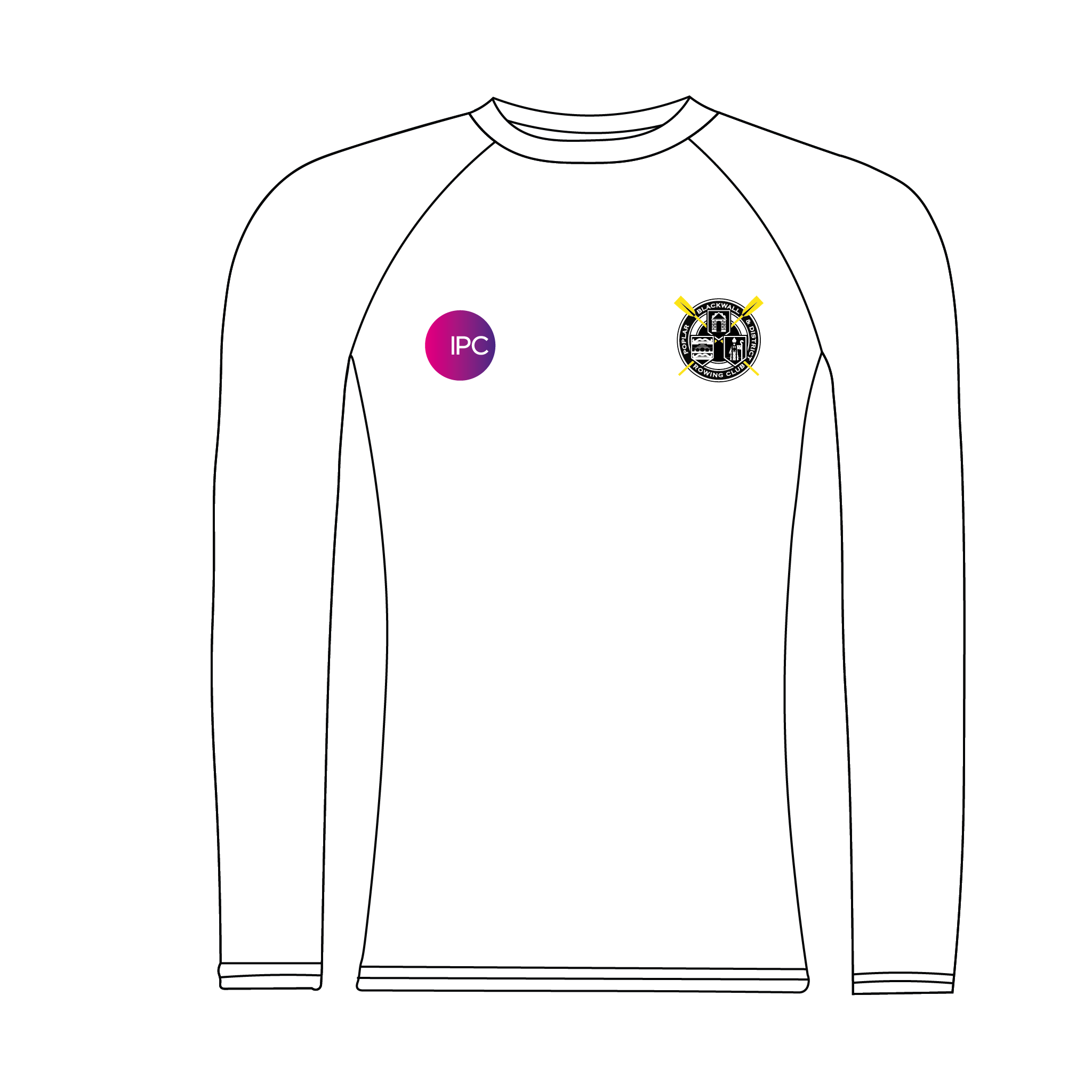Poplar, Blackwall and Distrcit White Long Sleeve Baselayer
