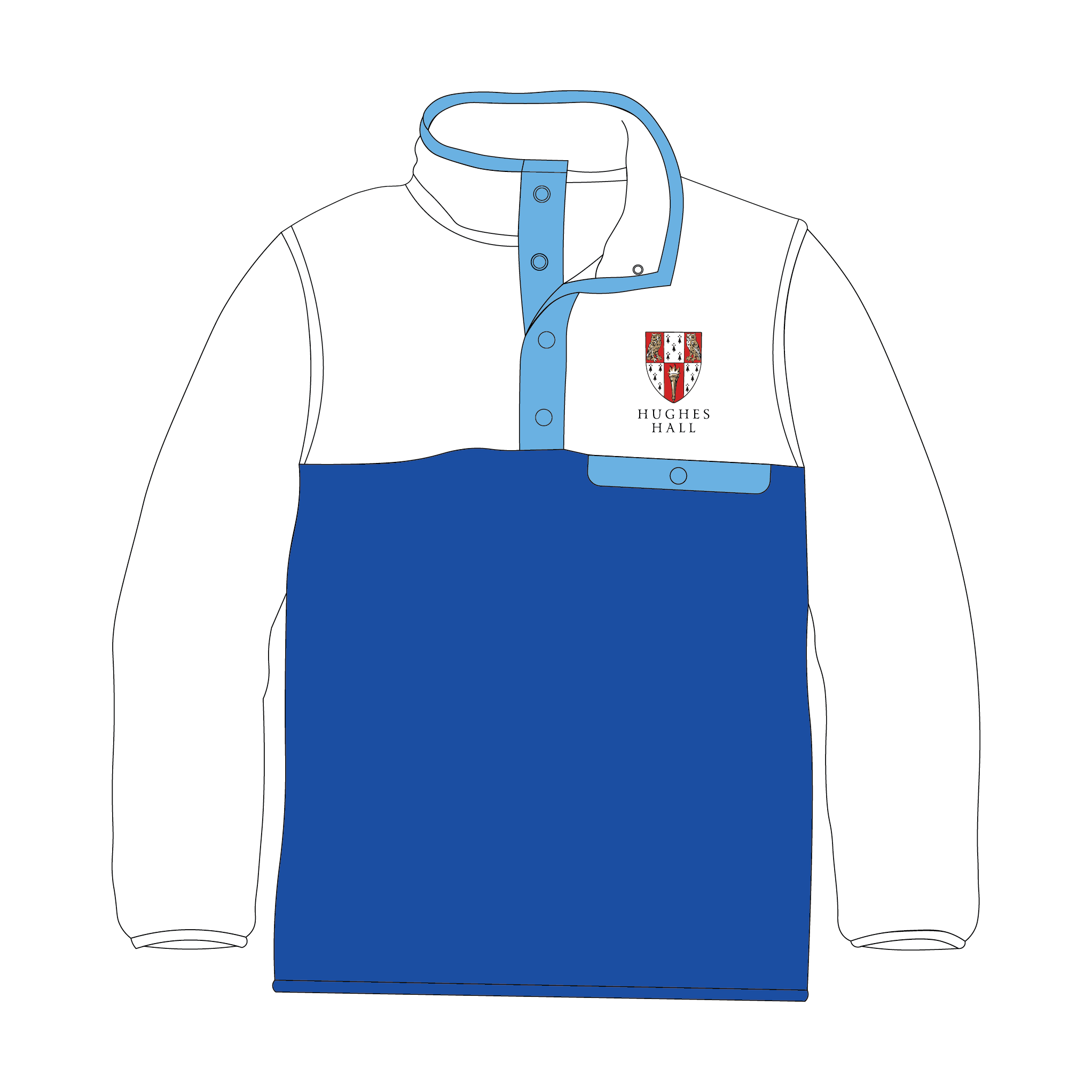 Hughes Hall College Cambridge Pocket Fleece 2