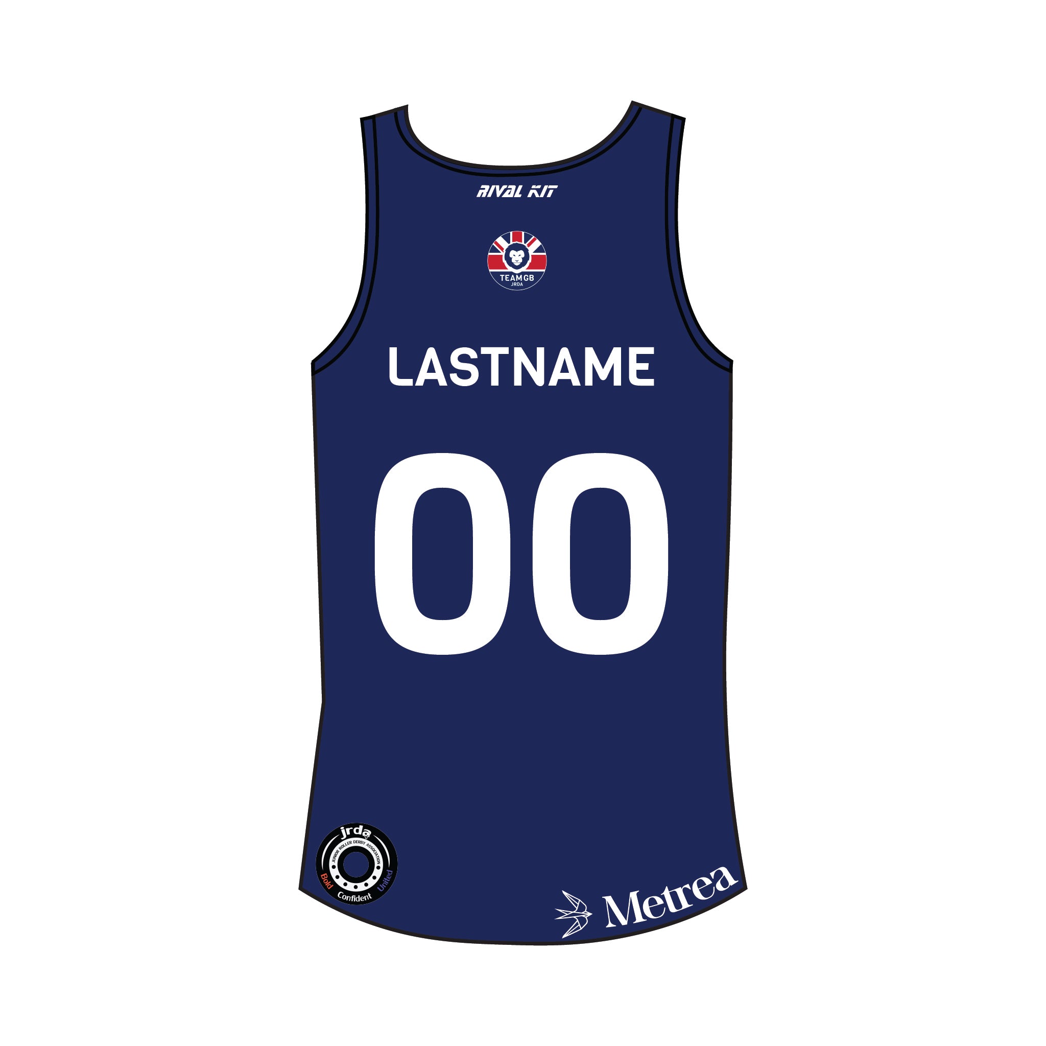 Team GB Junior Roller Derby Navy Vest