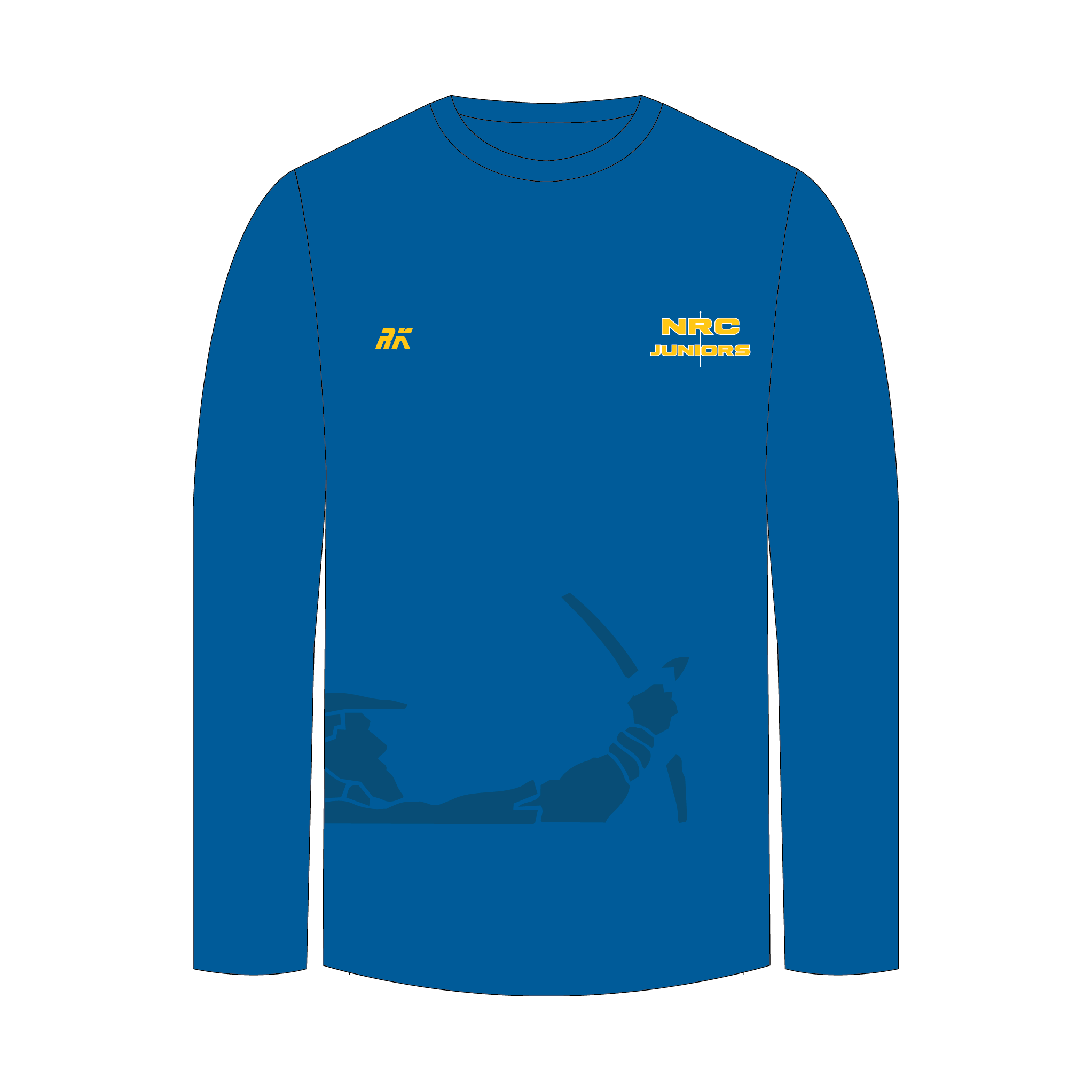 Nottingham Rowing Club Juniors Bespoke Long Sleeve Gym T-Shirt