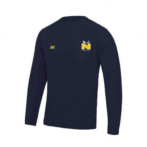 Nottingham Rowing Club Juniors Navy Long Sleeve Gym T-shirt