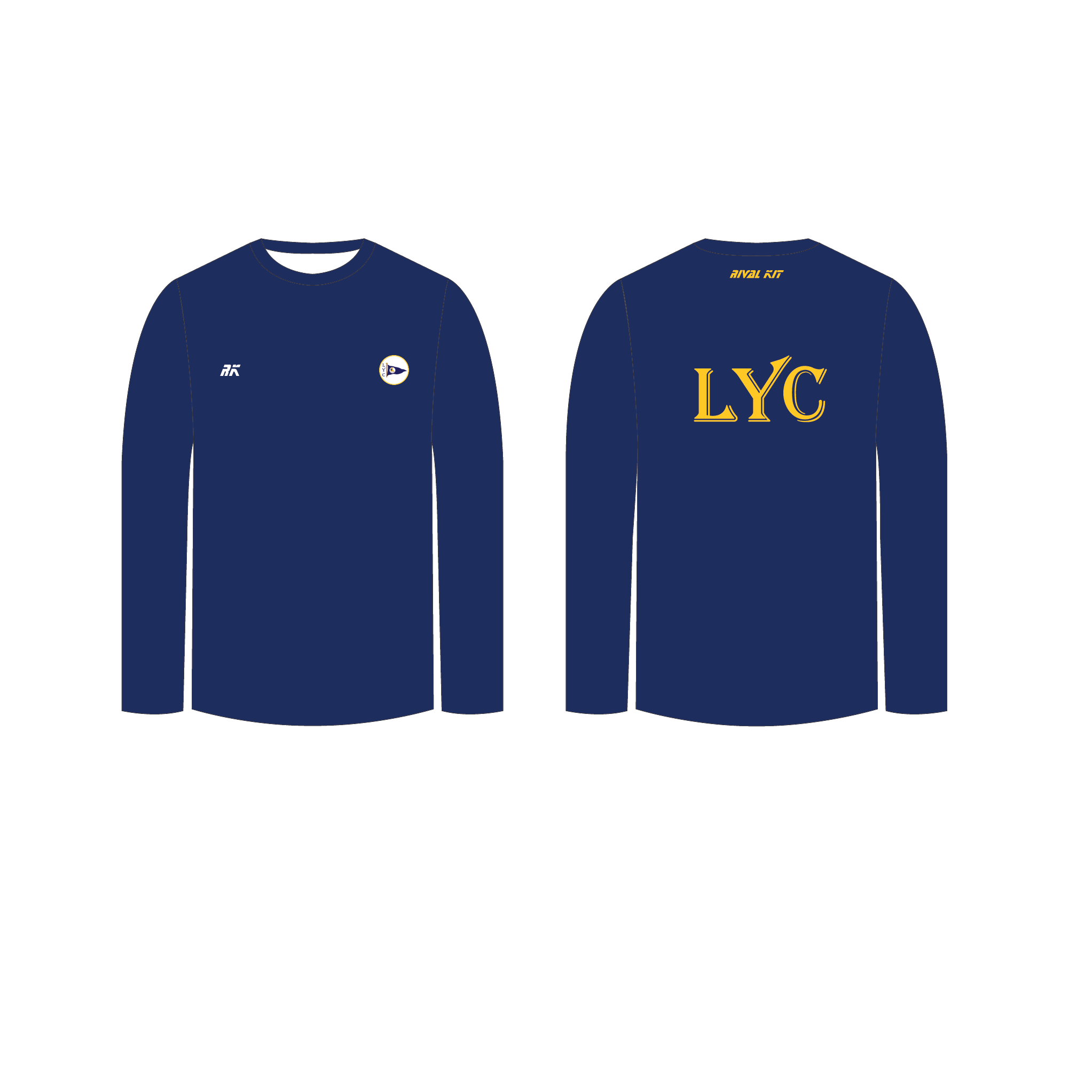 Liverpool Yacht Club Navy Long Sleeve Gym T-Shirt