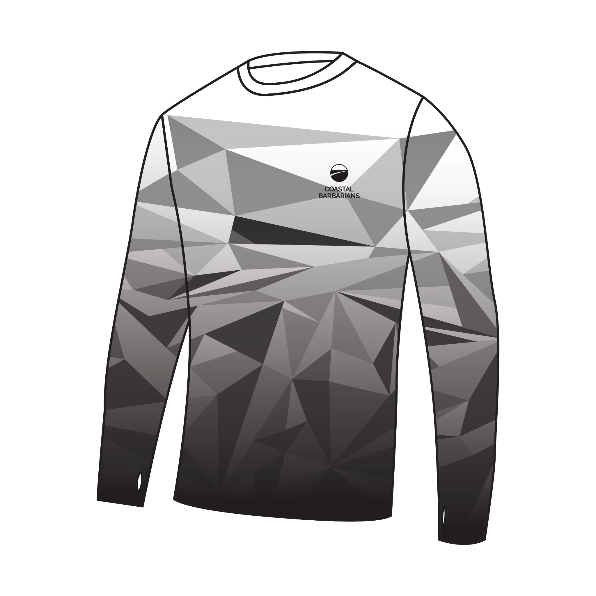 Coastal Barbarians Prism Bespoke Long Sleeve Gym T-shirt
