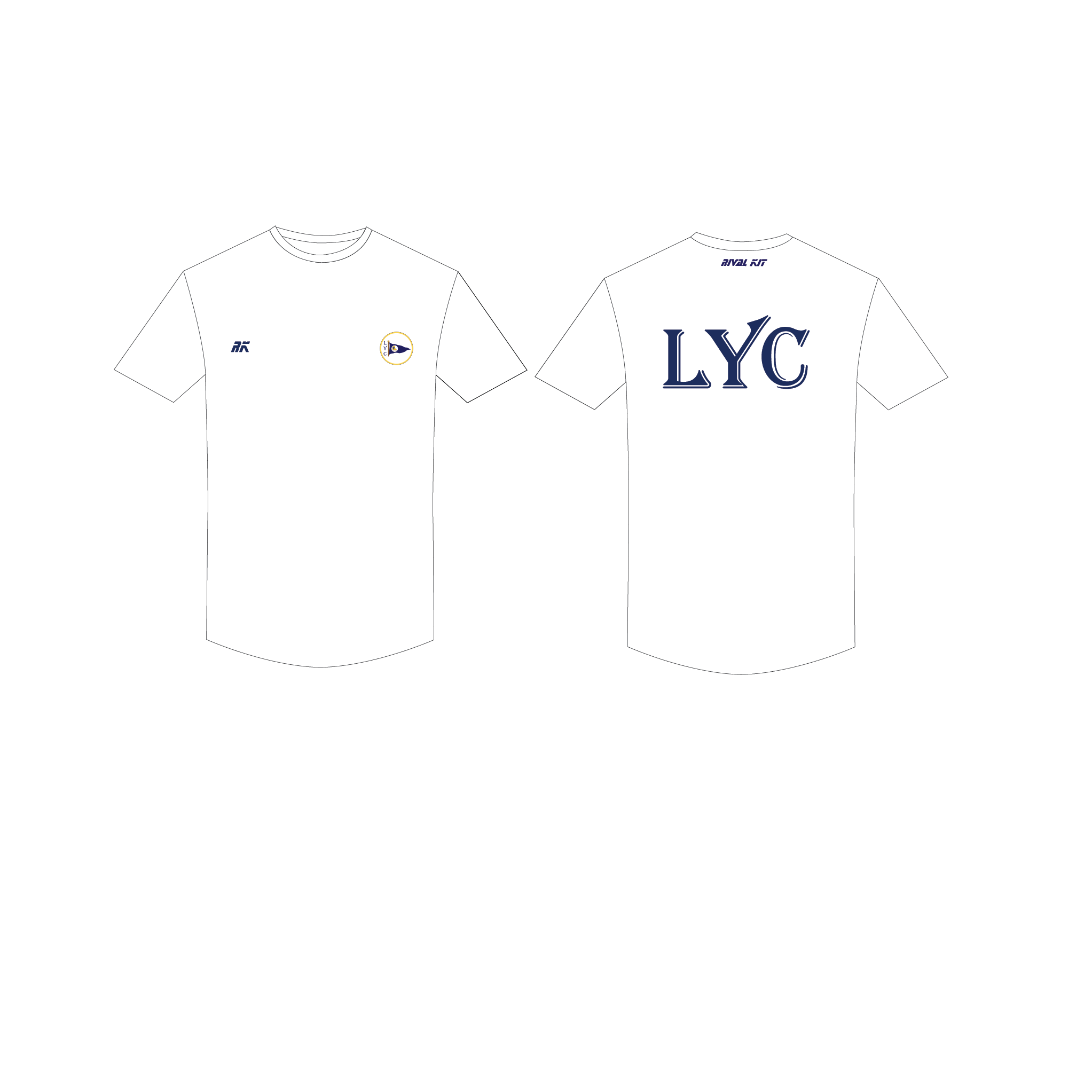 Liverpool Yacht Club White Gym T-shirt