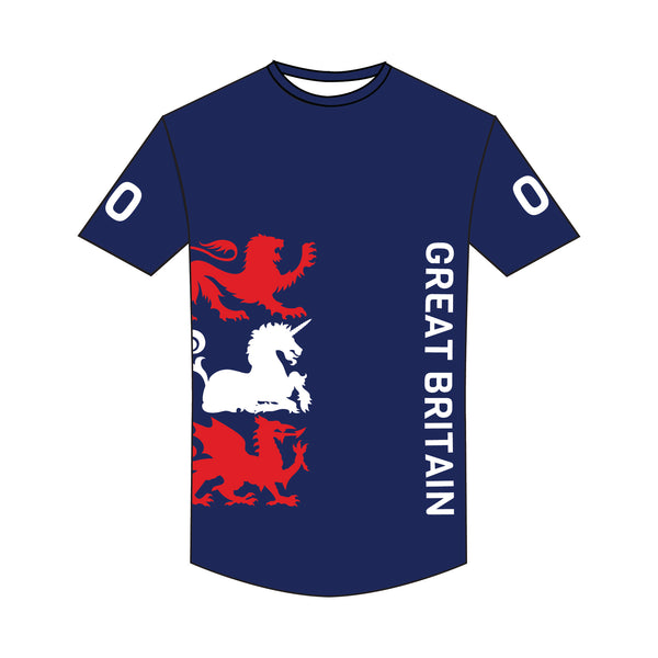 Team GB Junior Roller Derby Navy Bespoke Gym T-Shirt