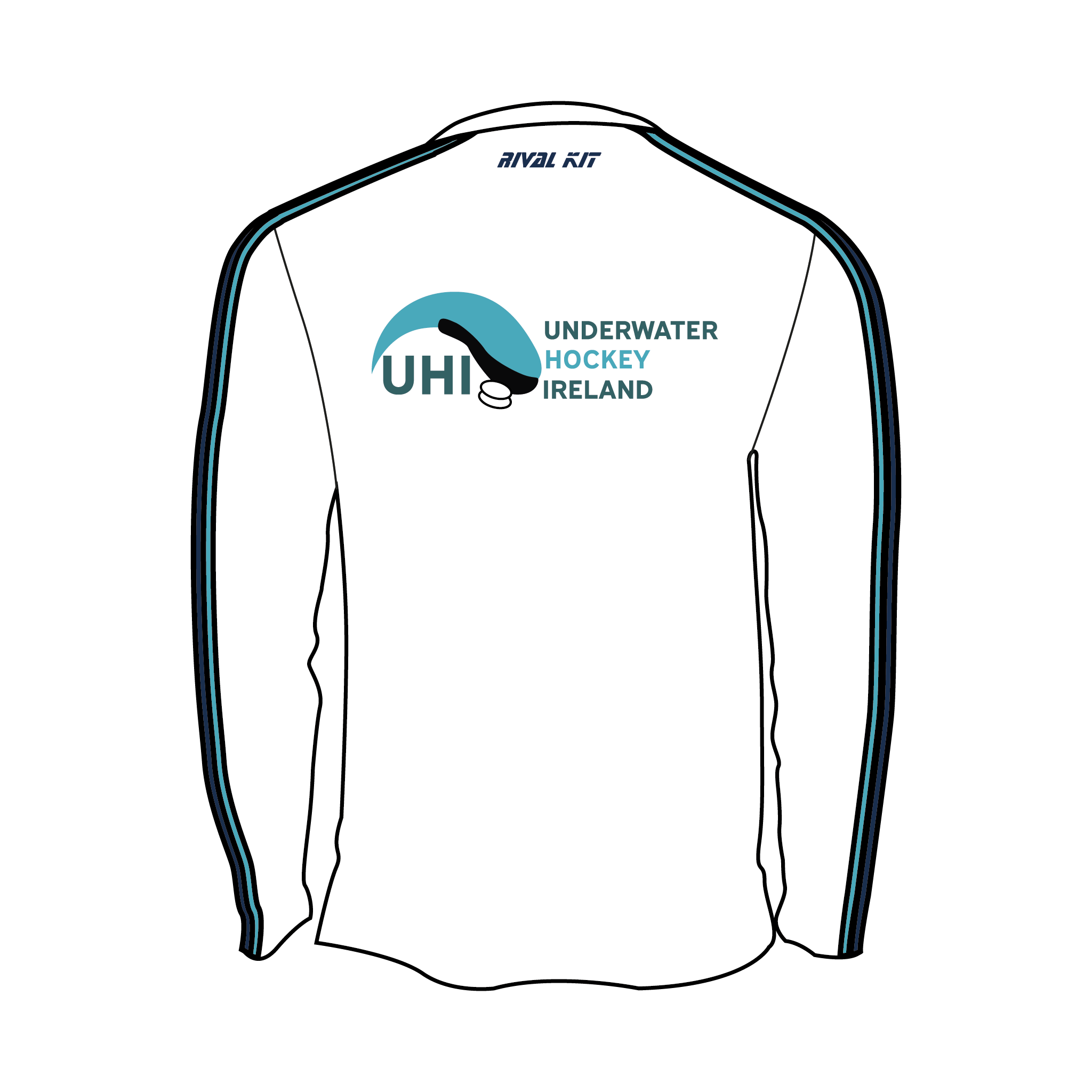 Underwater Hockey Ireland Bespoke Long Sleeve Gym T-Shirt