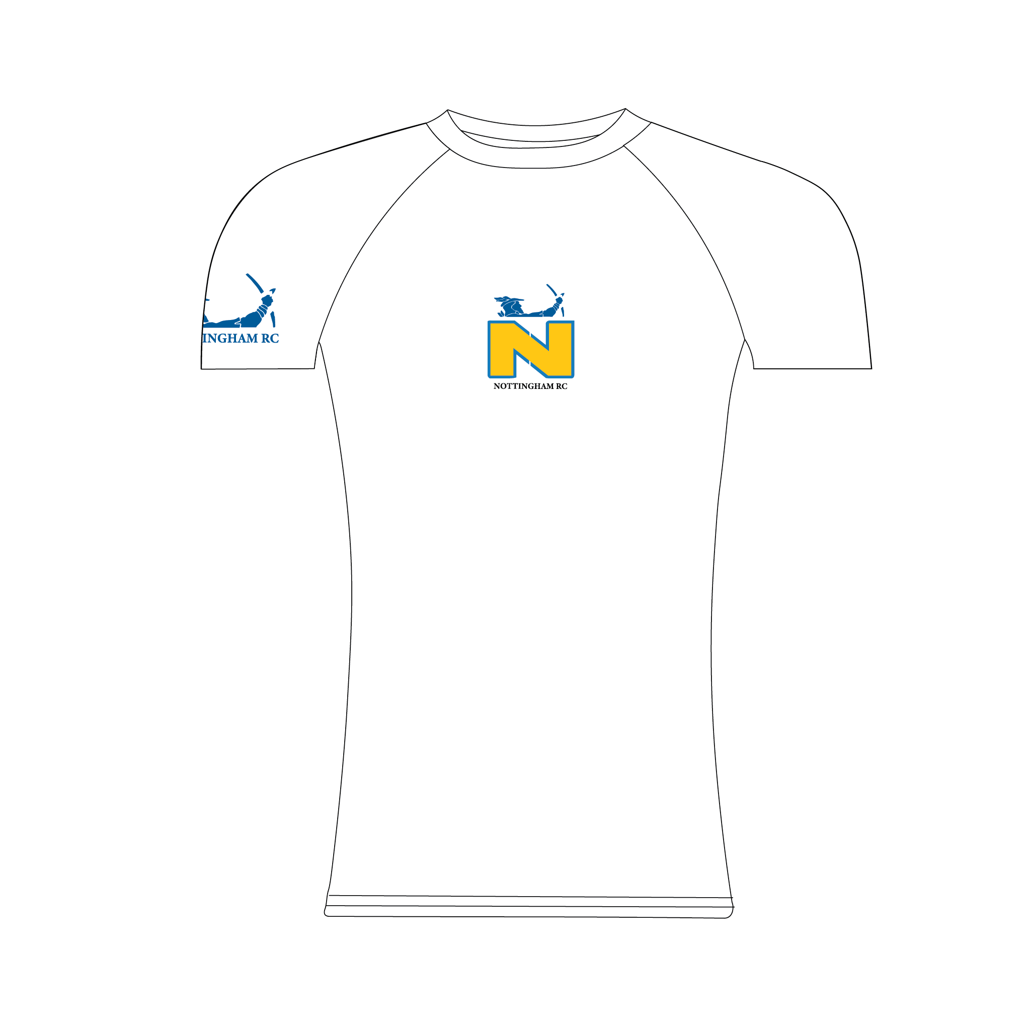 Nottingham Rowing Club Juniors White Short Sleeve Base Layer