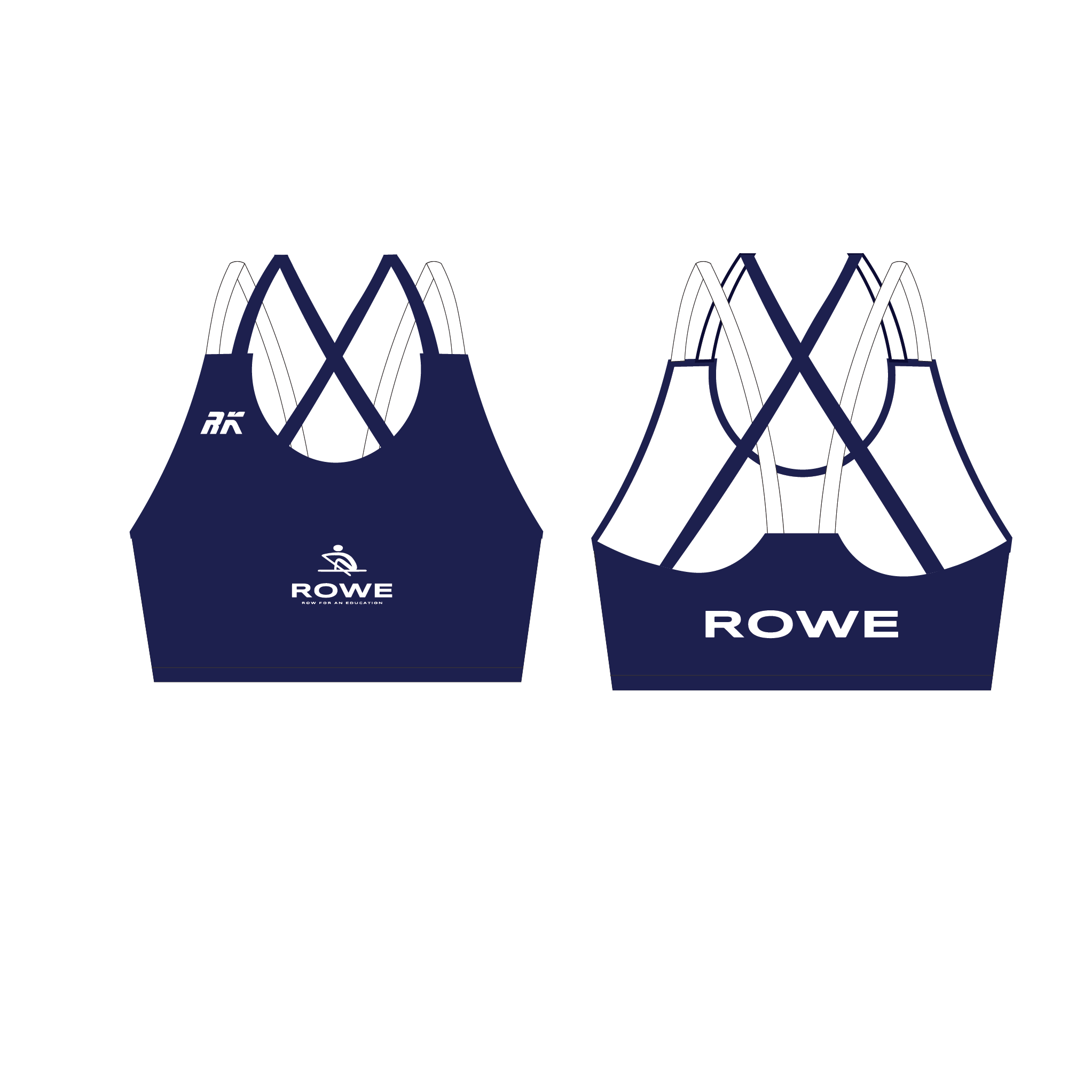 ROWE Navy Strappy Sports Bra