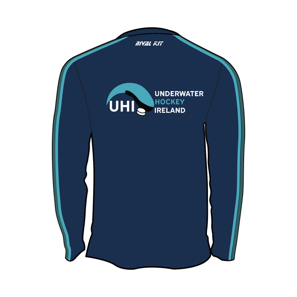 Underwater Hockey Ireland Bespoke Long Sleeve Gym T-Shirt 3