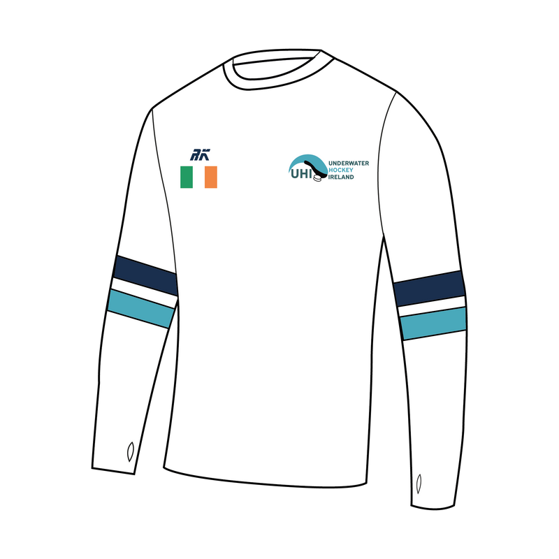 Underwater Hockey Ireland Bespoke Long Sleeve Gym T-Shirt 2