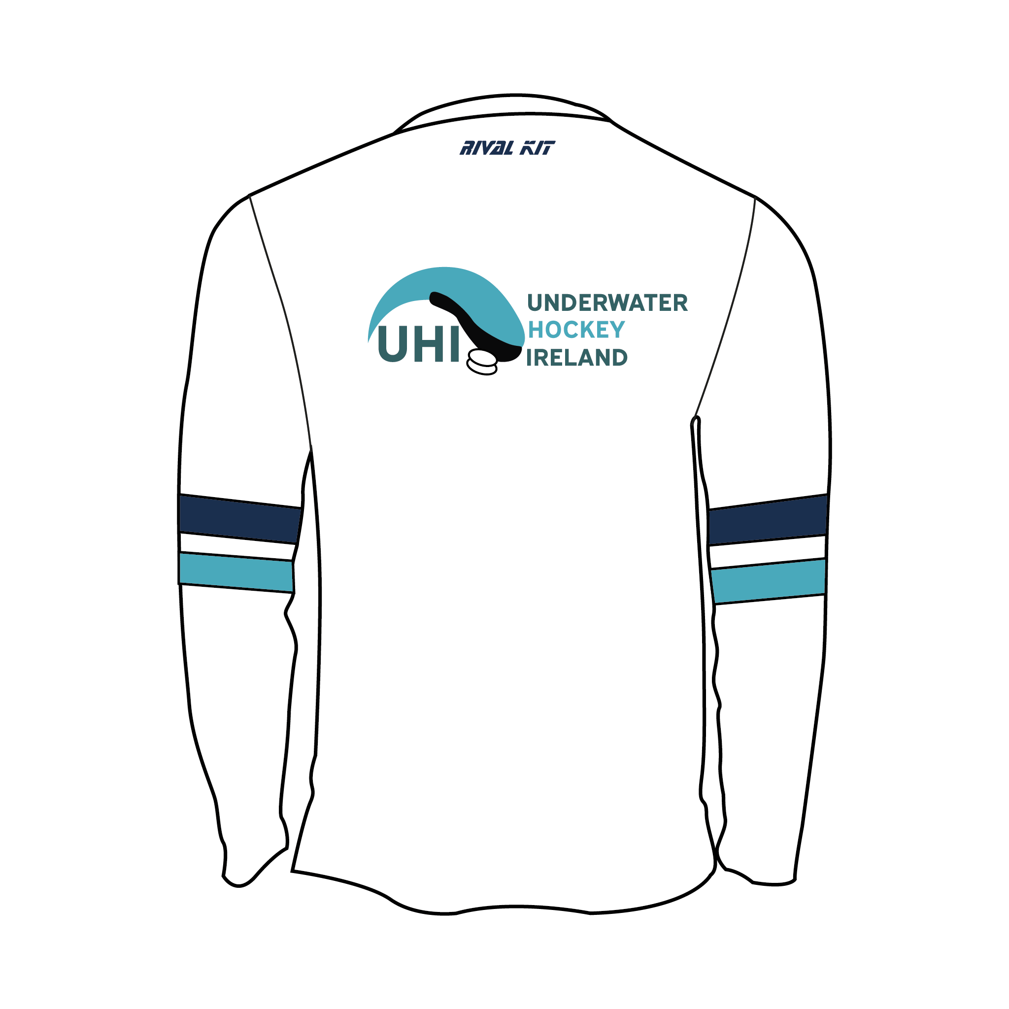 Underwater Hockey Ireland Bespoke Long Sleeve Gym T-Shirt 2