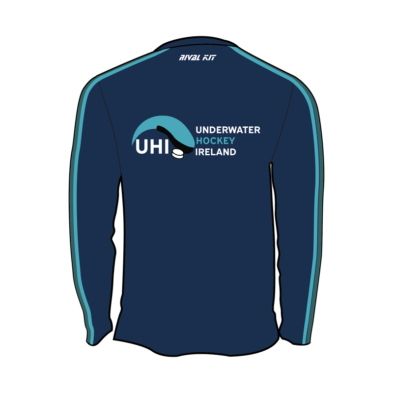 Underwater Hockey Ireland Bespoke Long Sleeve Gym T-Shirt 3