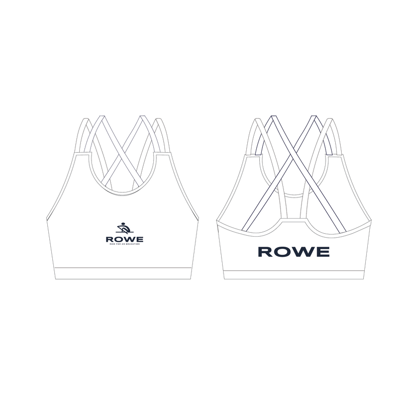 ROWE White Strappy Sports Bra