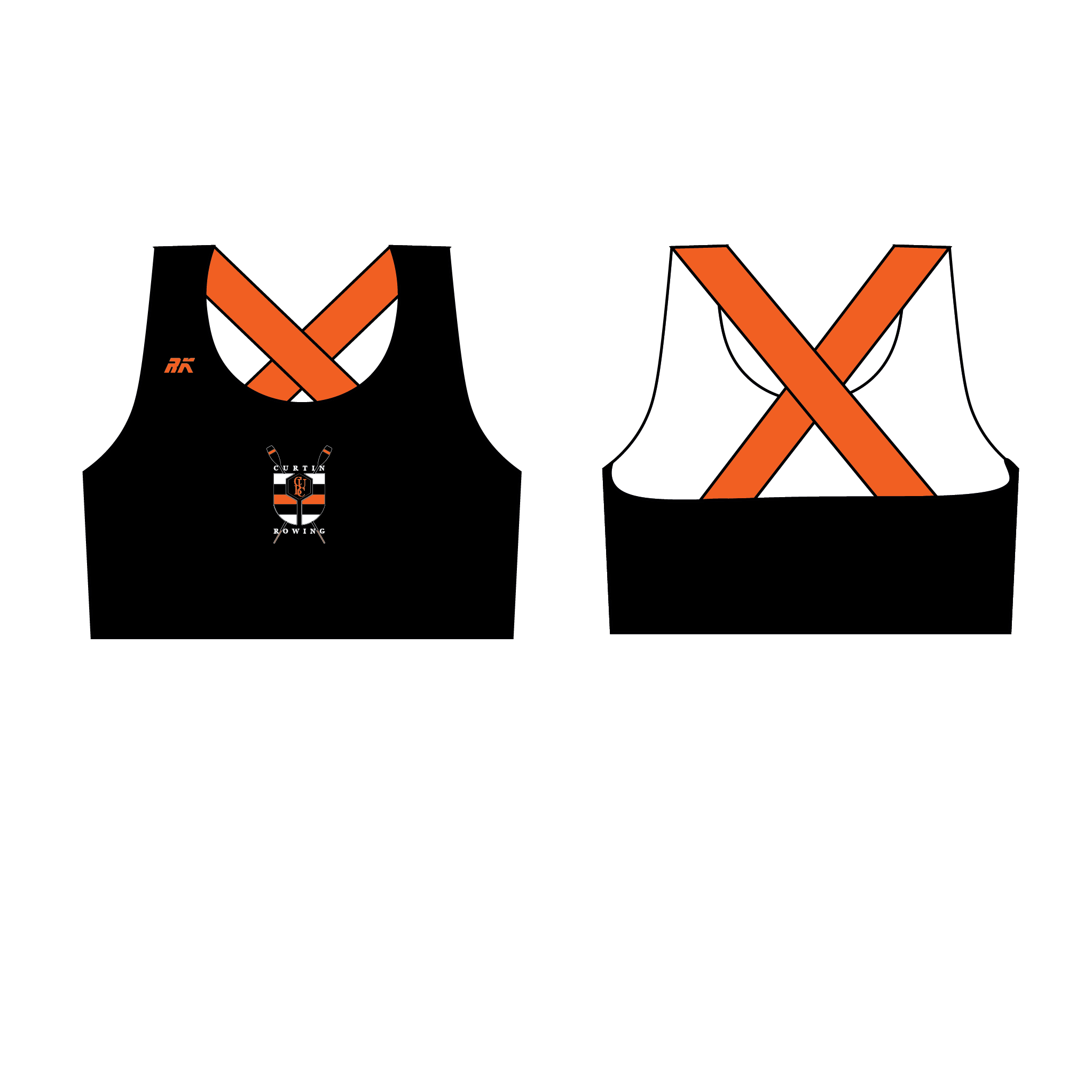 CURTIN UNIVERSITY Cross Strap Sports Bra
