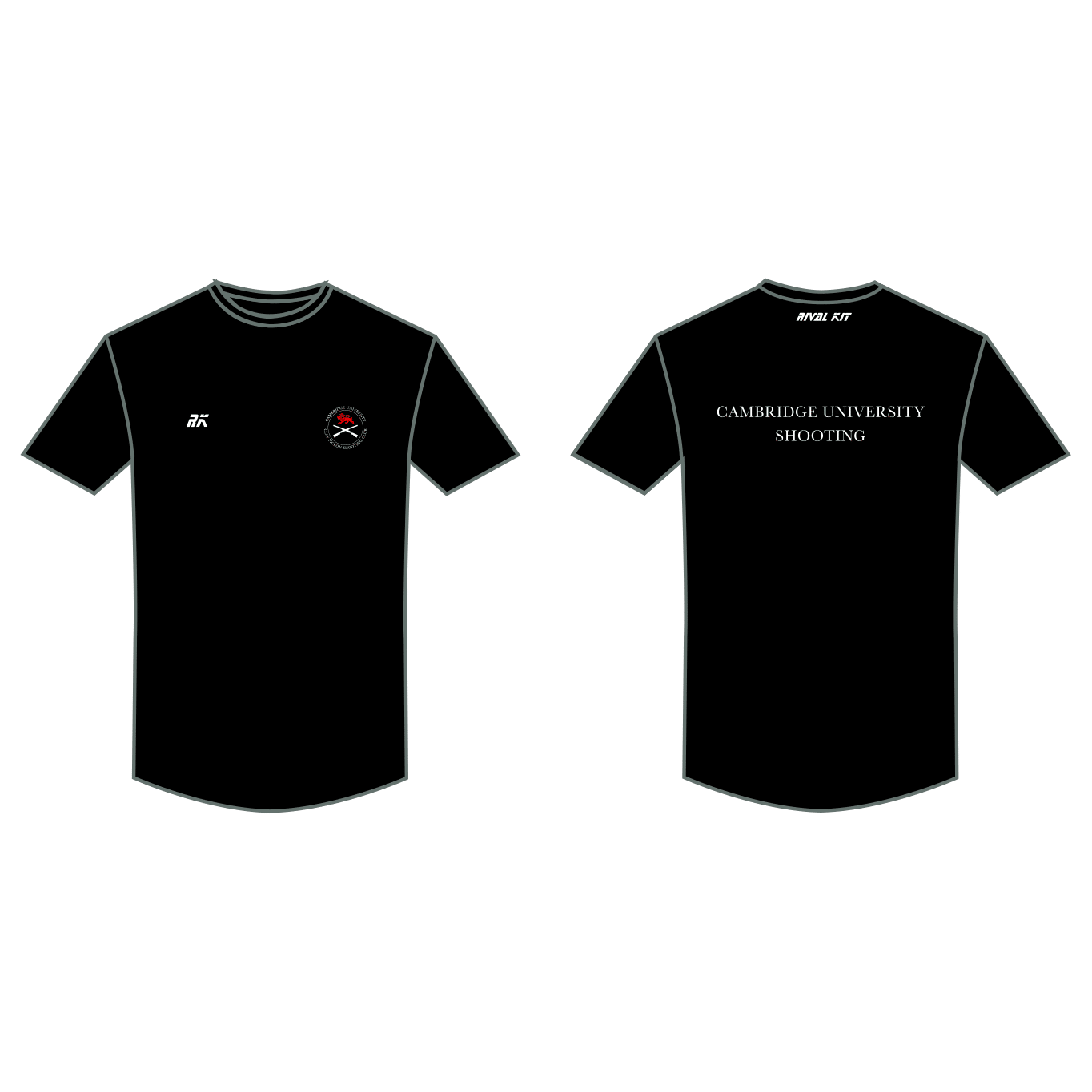 Cambridge University Shooting Team Black Short Sleeve Gym T-shirt