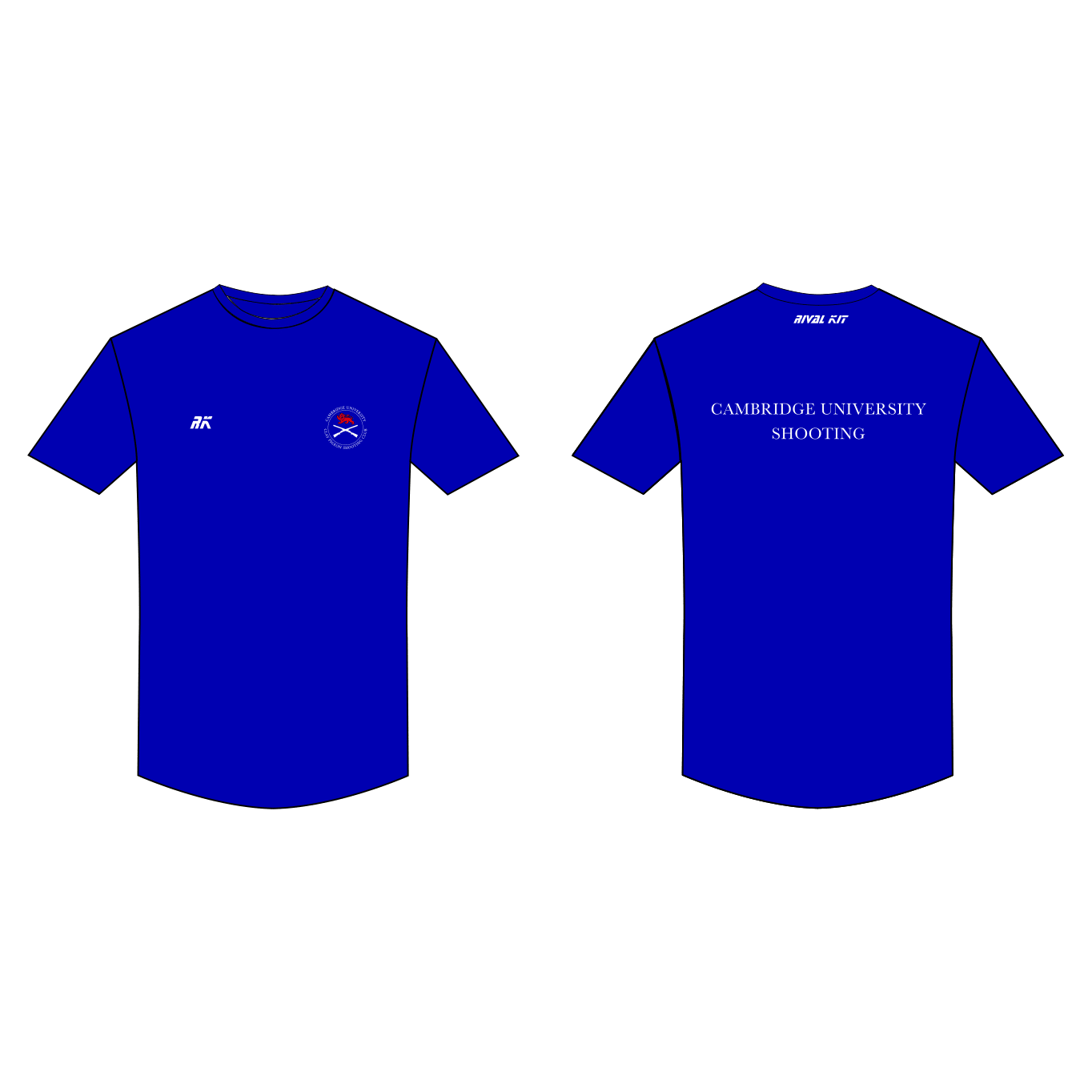 Cambridge University Shooting Team Blue Short Sleeve Gym T-shirt