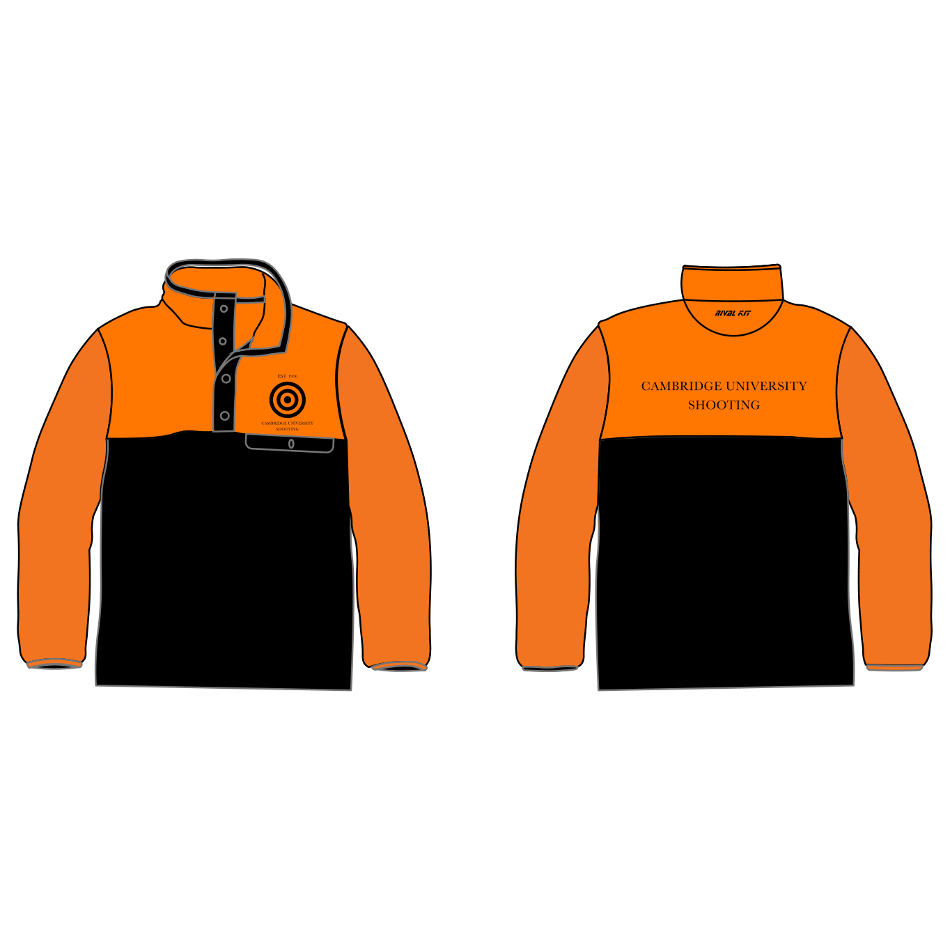 Cambridge University Shooting Team Orange Pocket Fleece