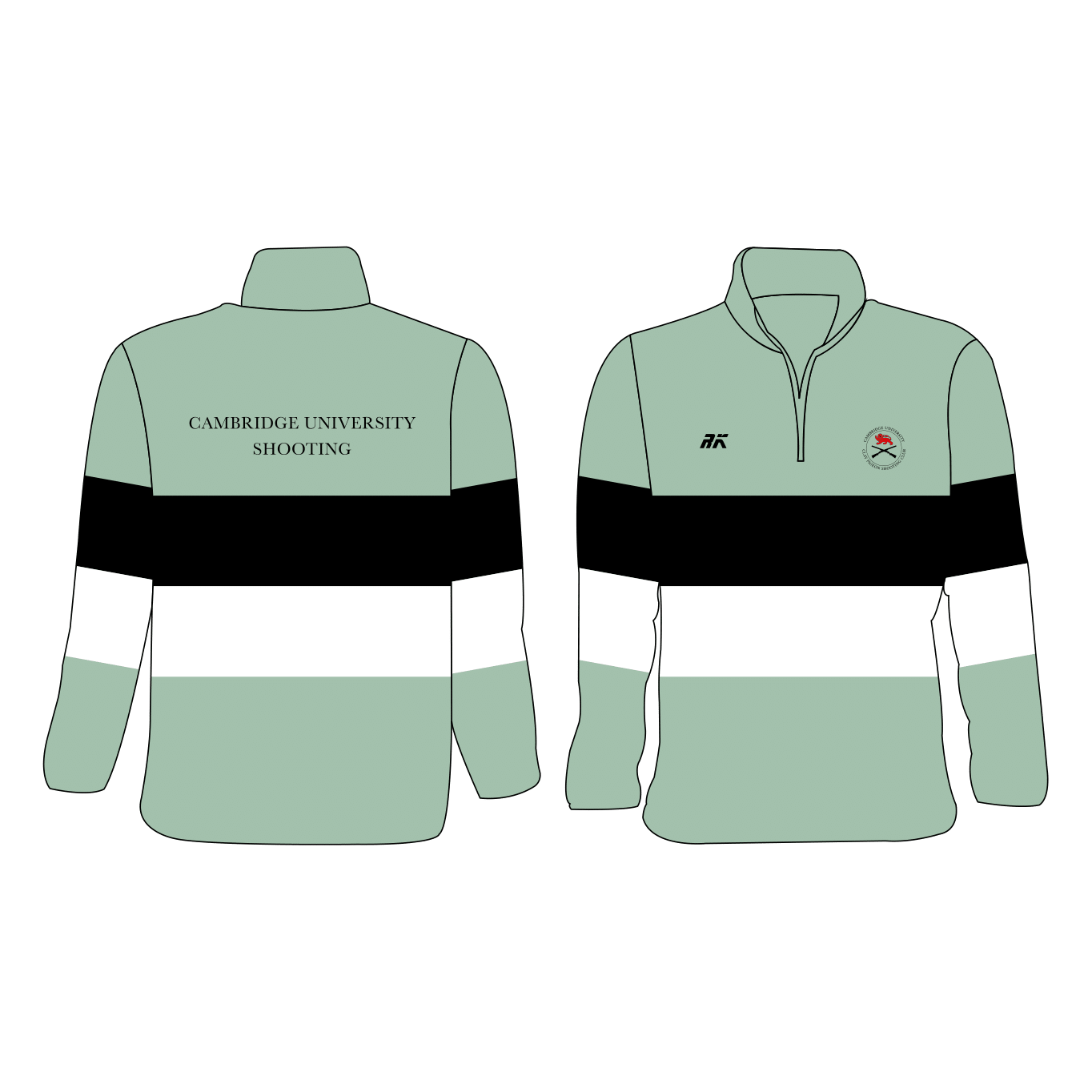 Cambridge University Shooting Team Blue Zipped Fleece