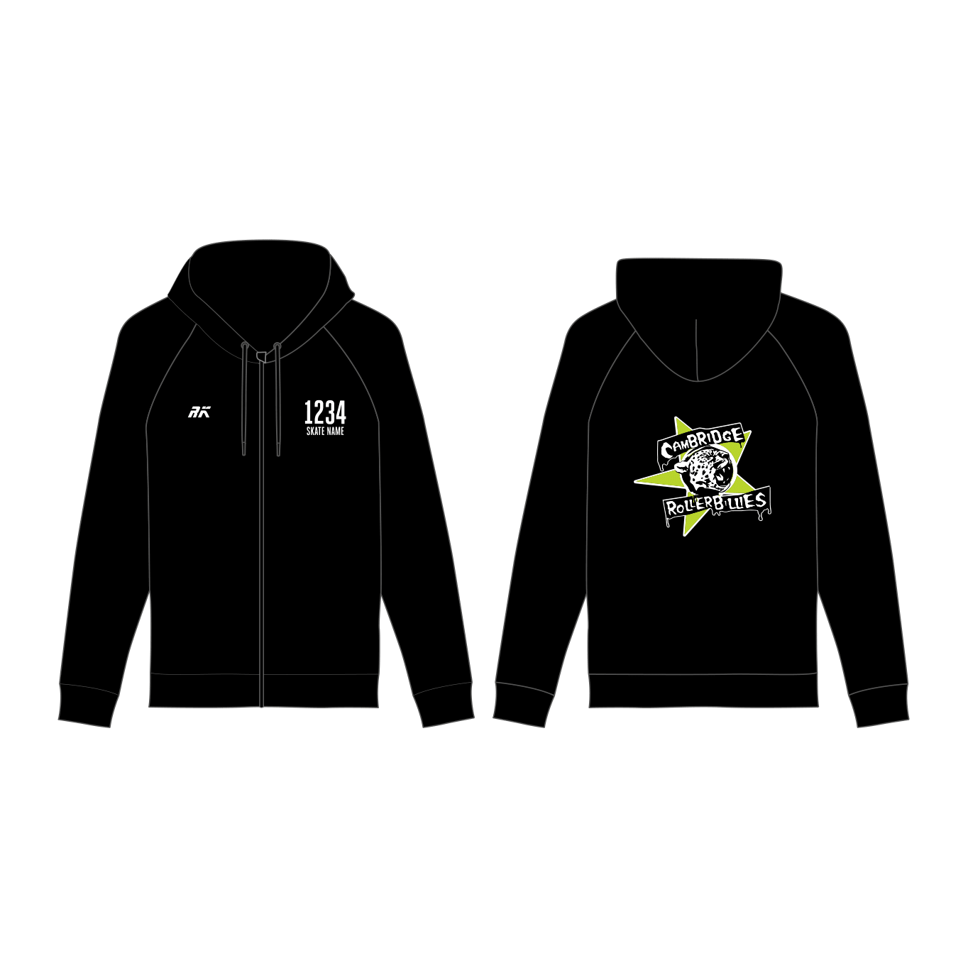 Cambridge Rollerbillies Zip-Hoodie