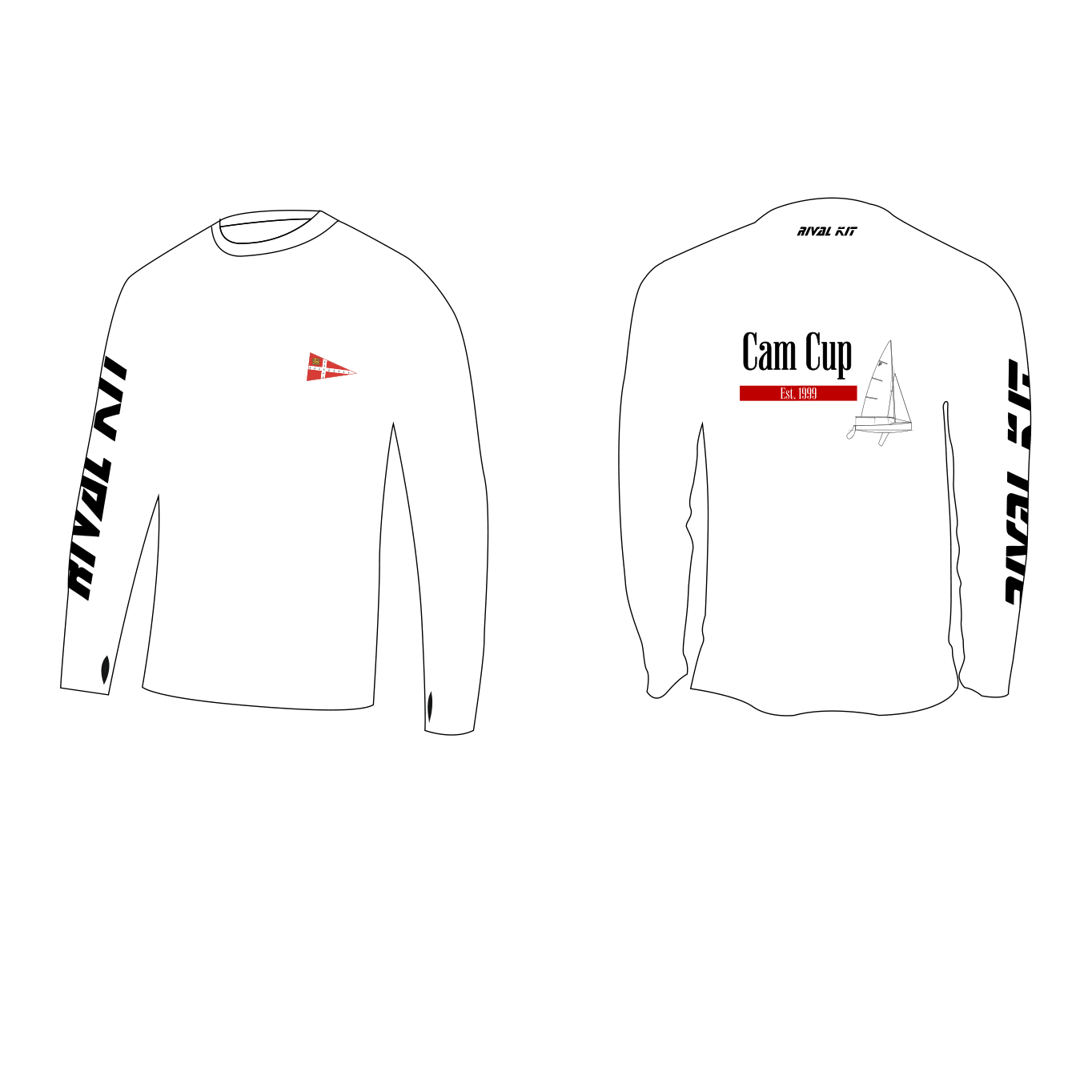 Cambridge Uni Sailing Team Long Sleeve Gym T-Shirt Cam Cup 2