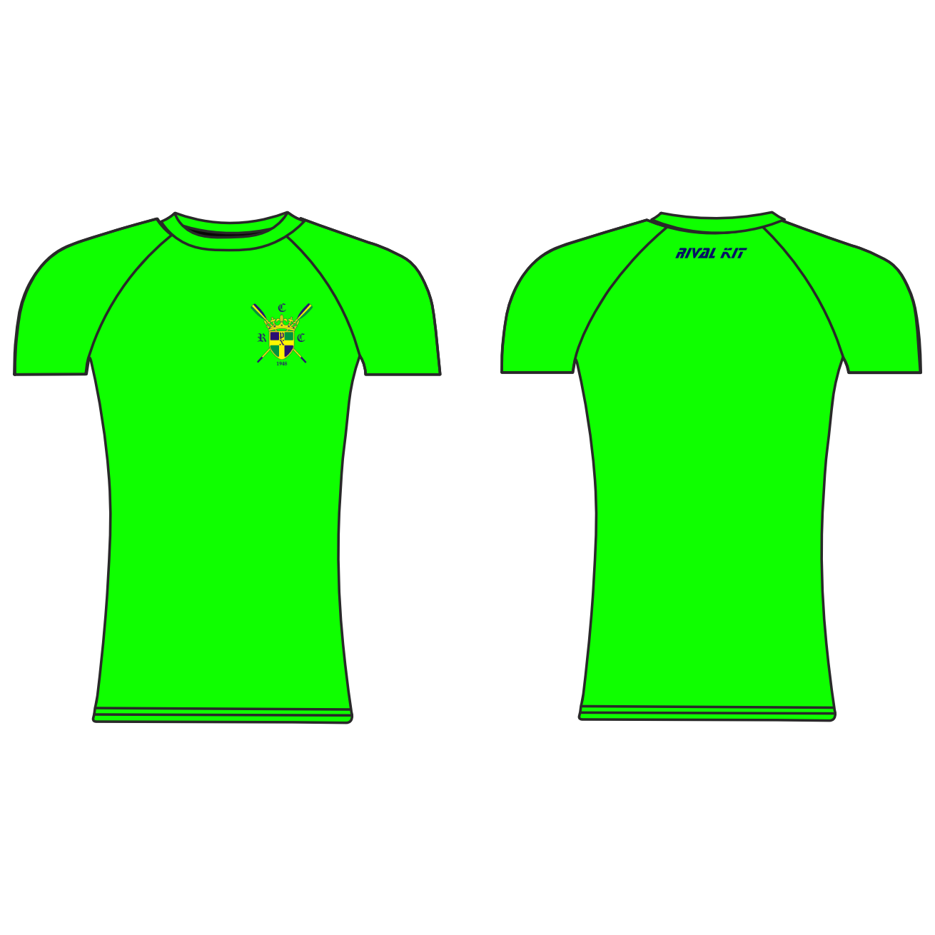 Christ Church Rowing Club Short Sleeve Baselayer High-Vis