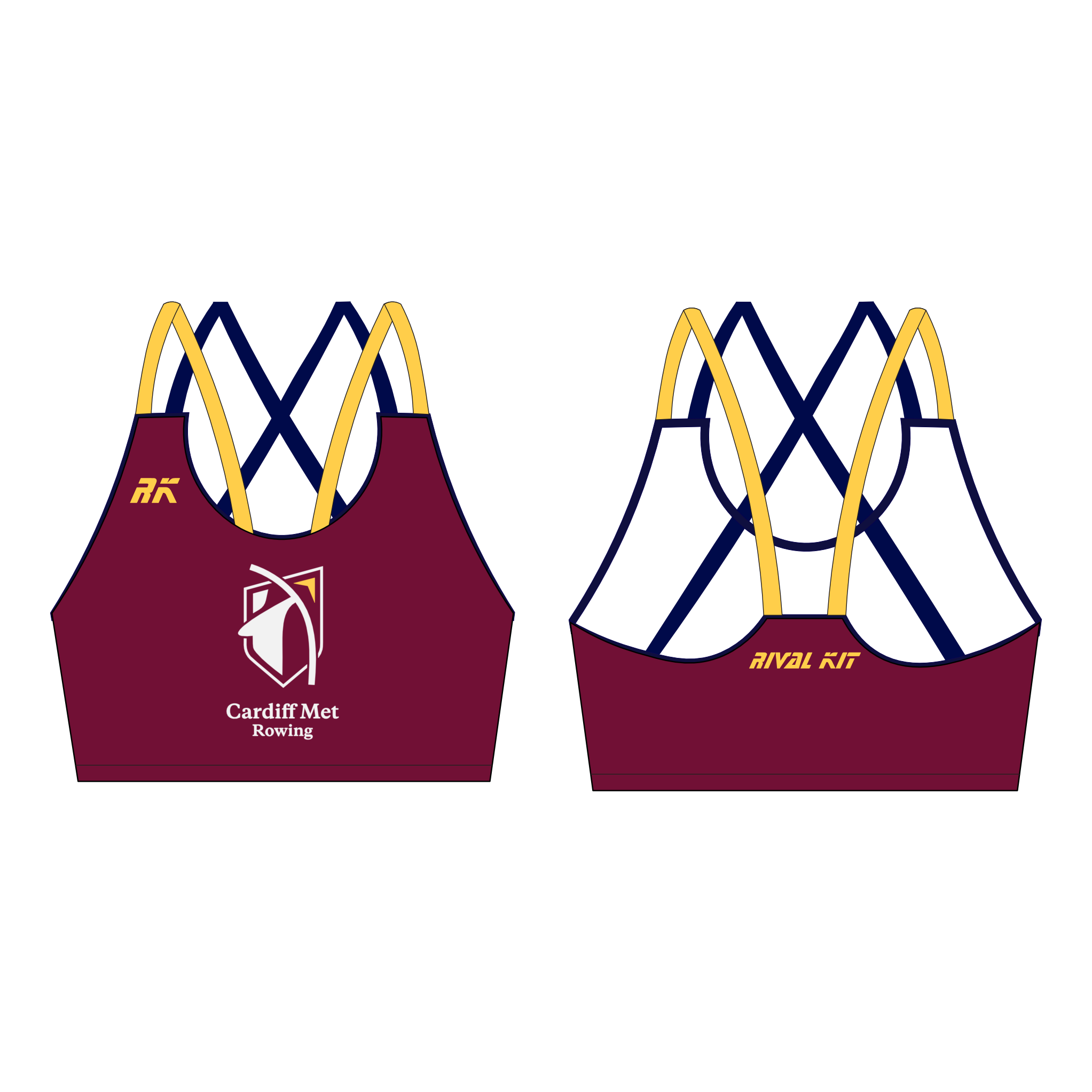 Cardiff Met Rowing Strappy Sports Bra