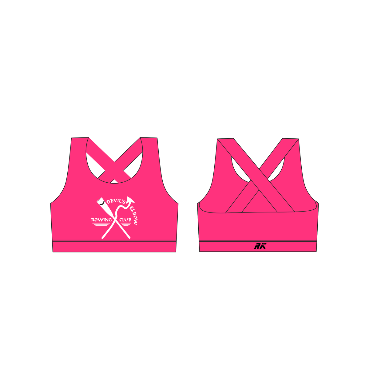 Devil's Elbow Rowing Club Cross Strap Sports Bra