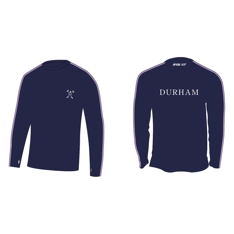 Durham Polo Club Navy Bespoke Long Sleeve Gym T-Shirt