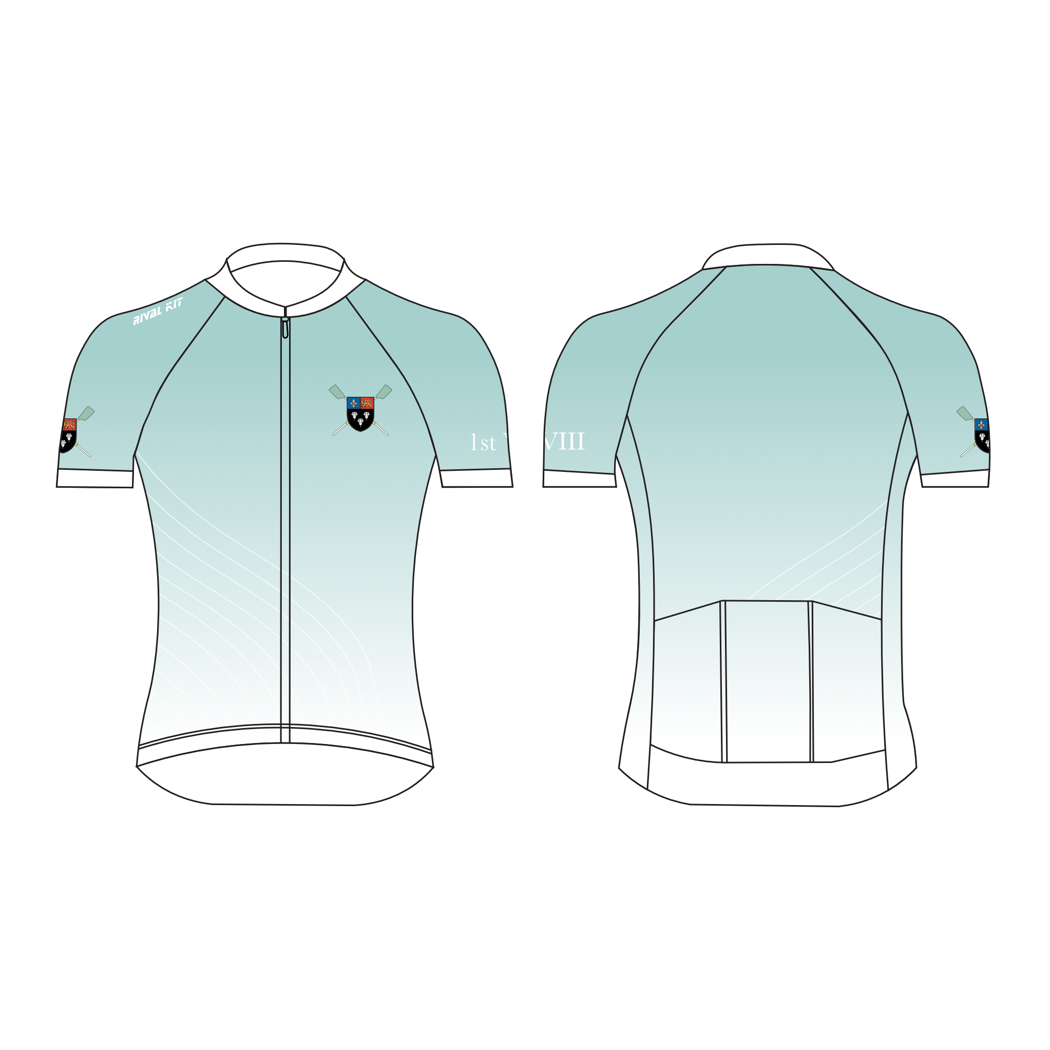 Eton College Boat Club 1st VIII Short Sleeve Cycling Jersey