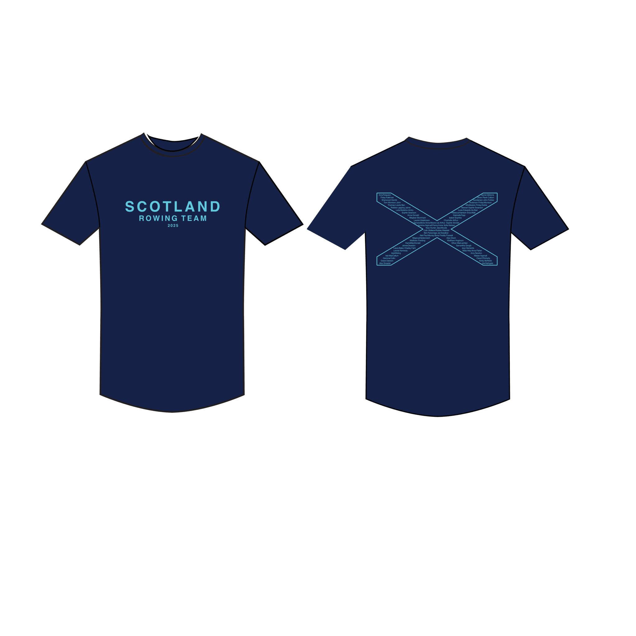 Scotland Rowing Team HIR 2025 team t shirt